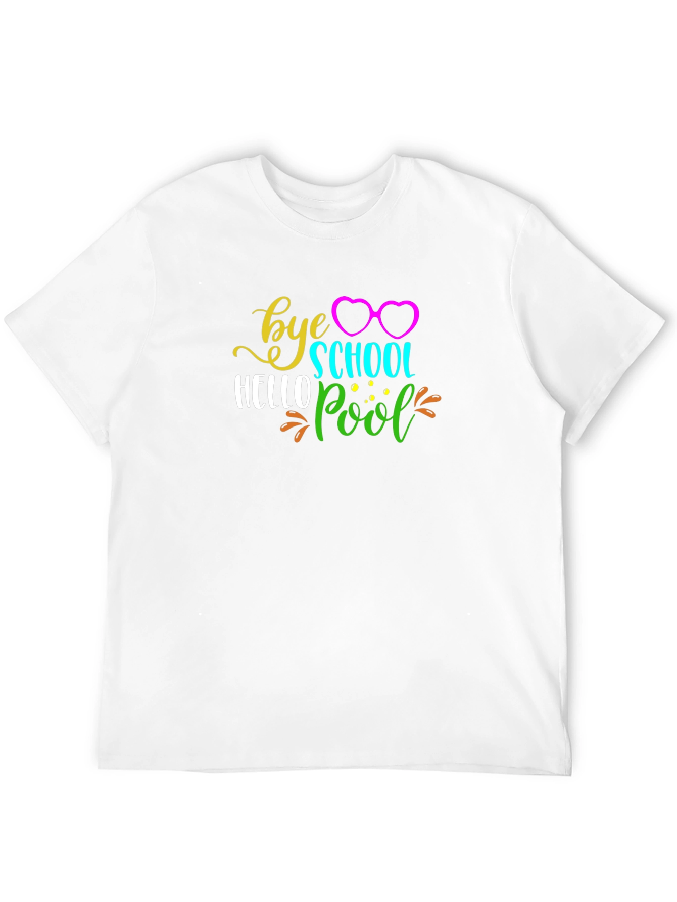 Bye School Hello Pool Black T-Shirt