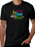 Bye School Hello Pool Black T-Shirt