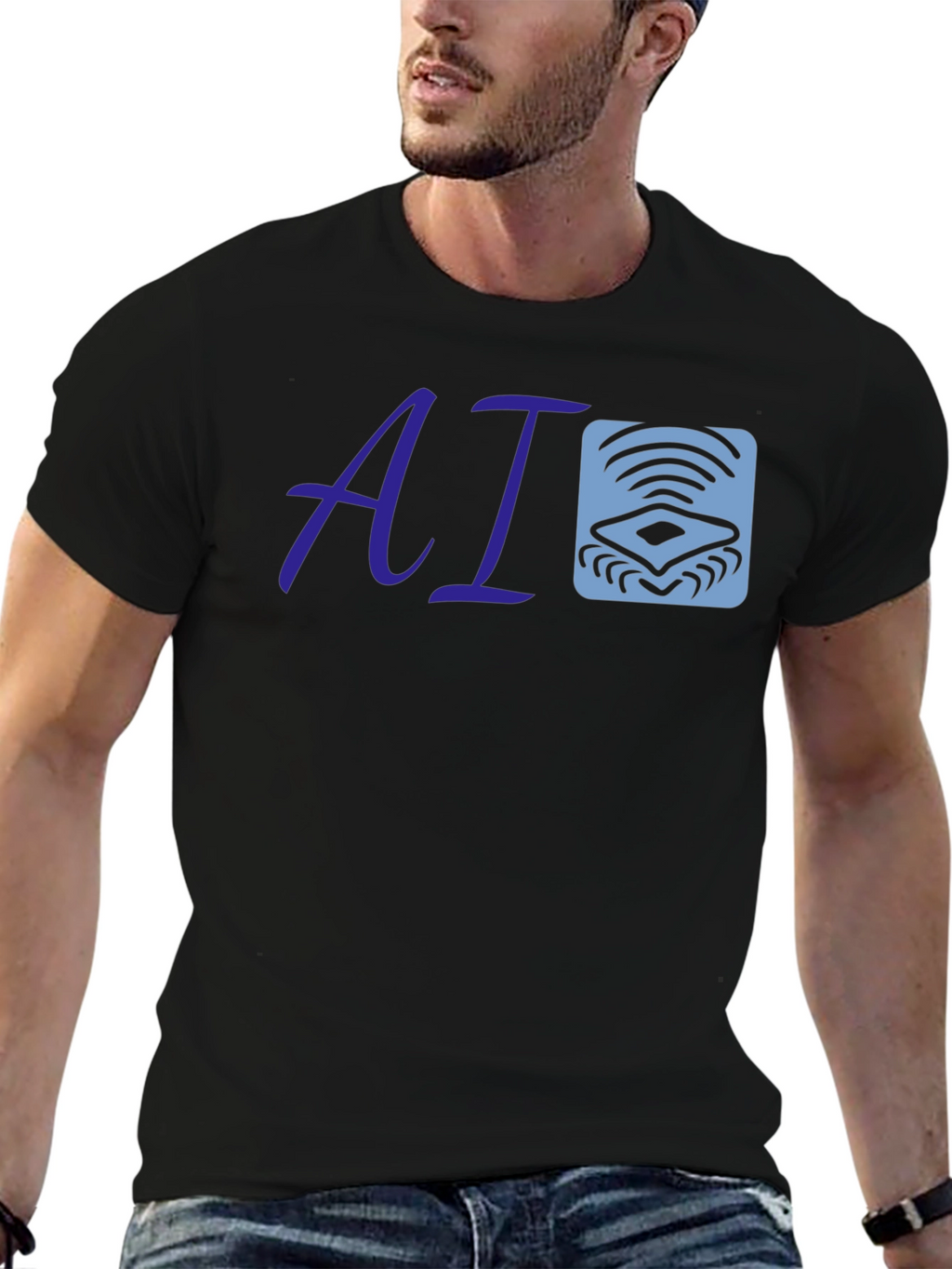 AI Logo Tee - Modern Tech Style