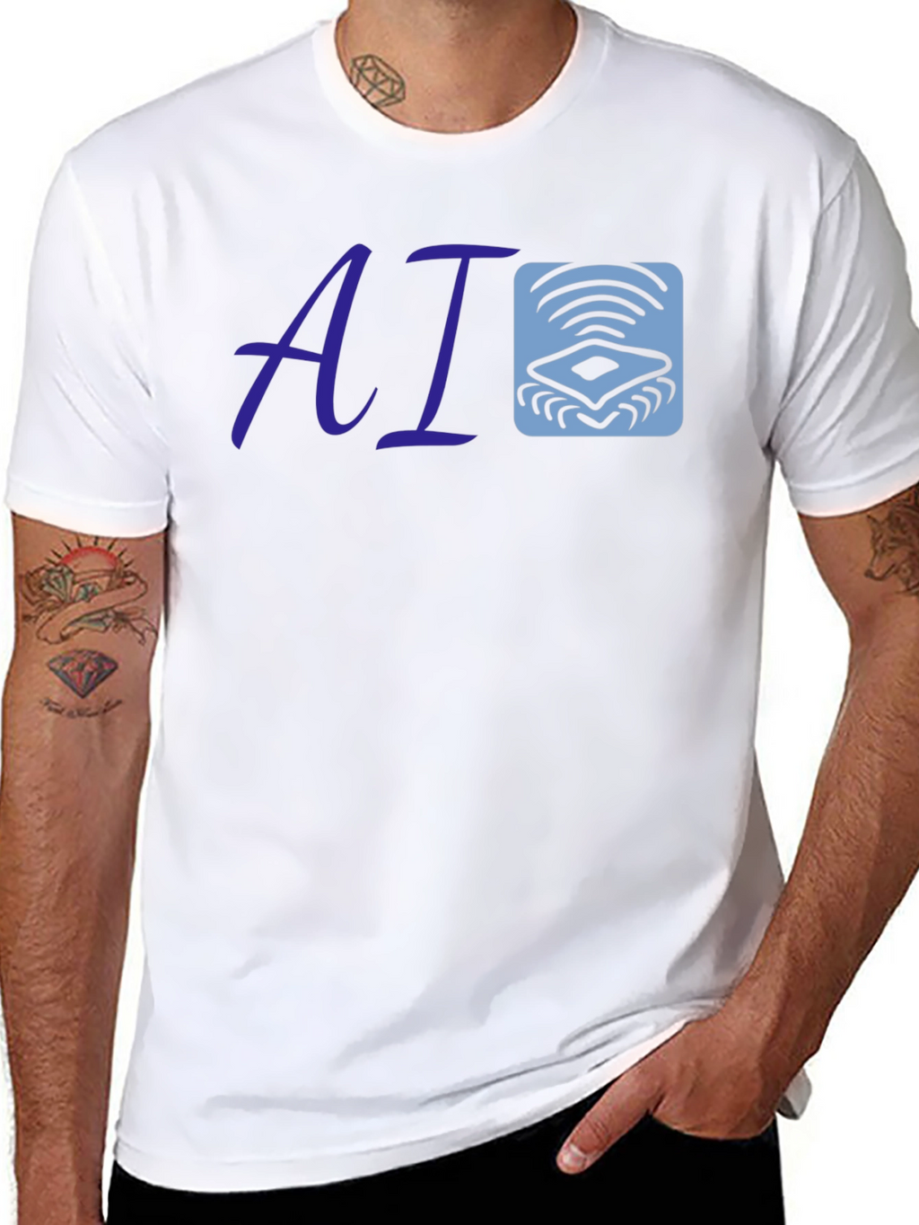 AI Logo Tee - Modern Tech Style