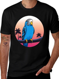 Parrot on Tropical Sunset T-Shirt