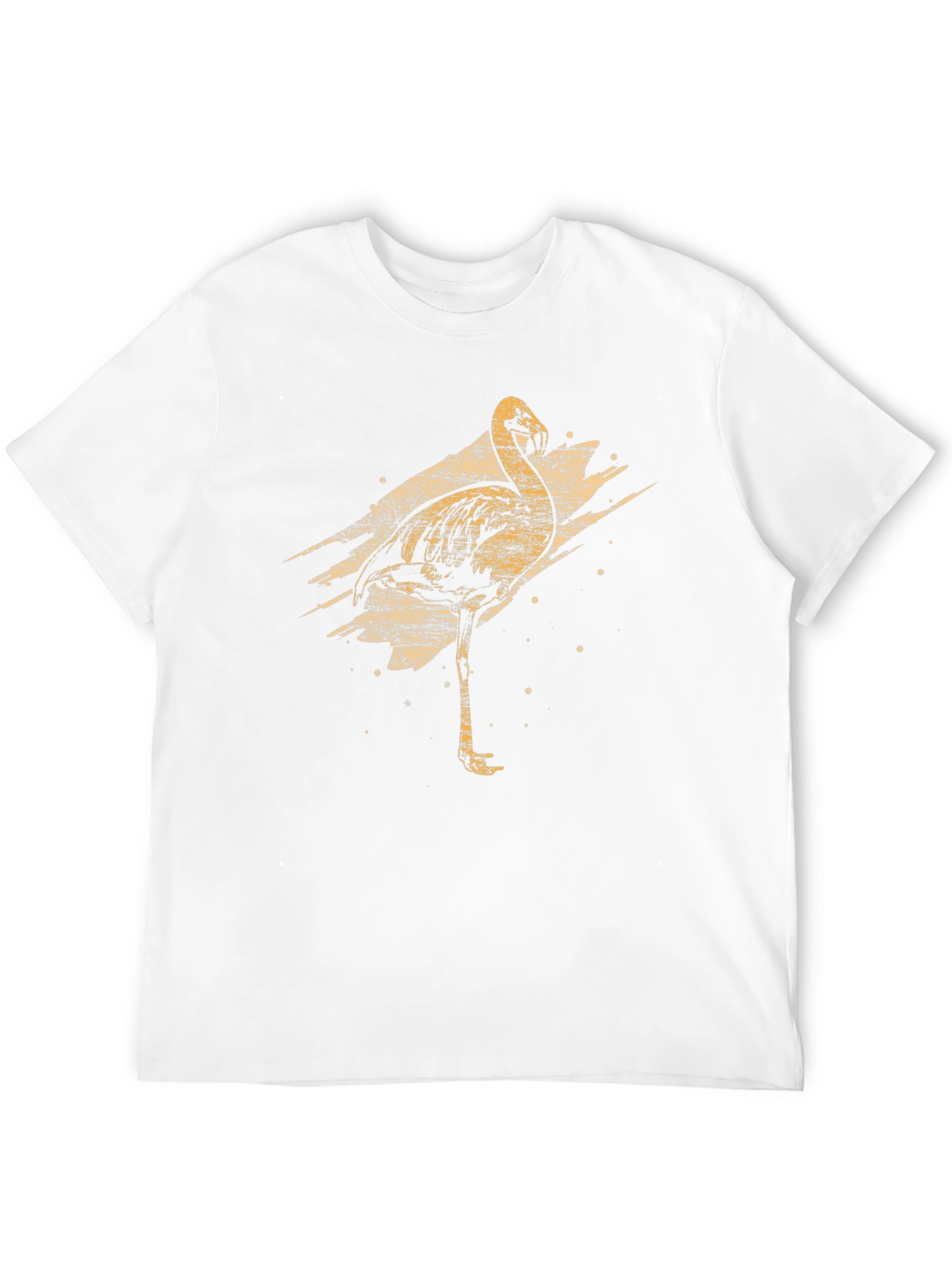 Mens Black Flamingo Graphic T-Shirt