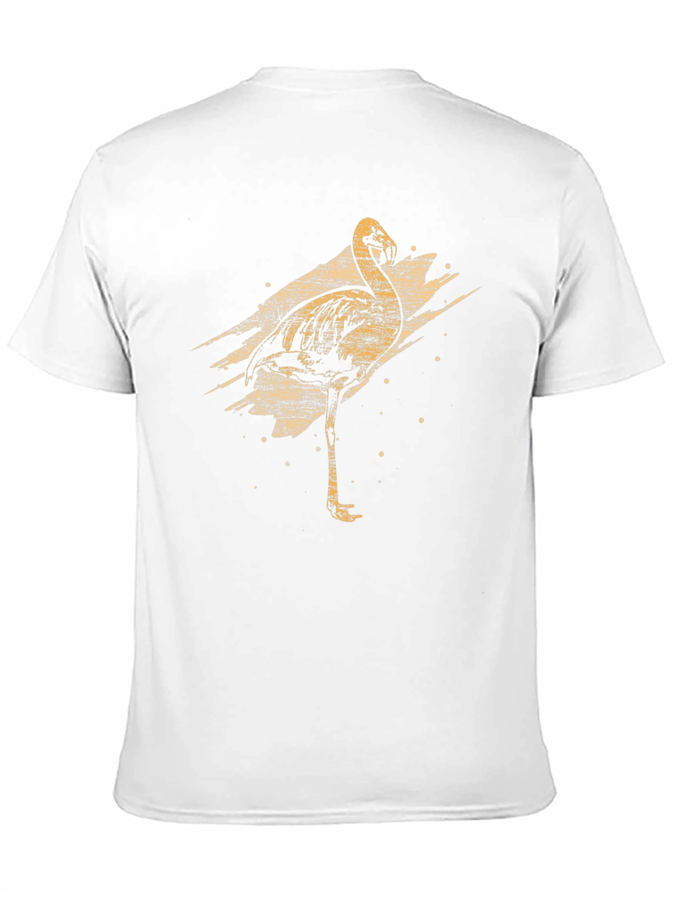Mens Black Flamingo Graphic T-Shirt
