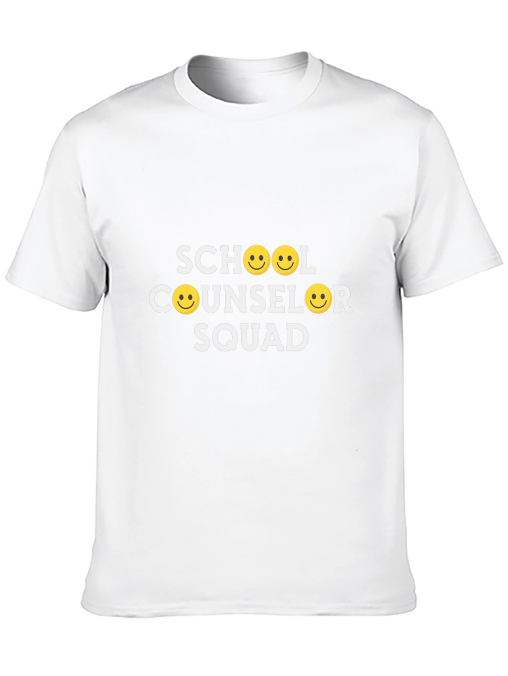 School Counselor Squad T-Shirt - Smiley Face Design