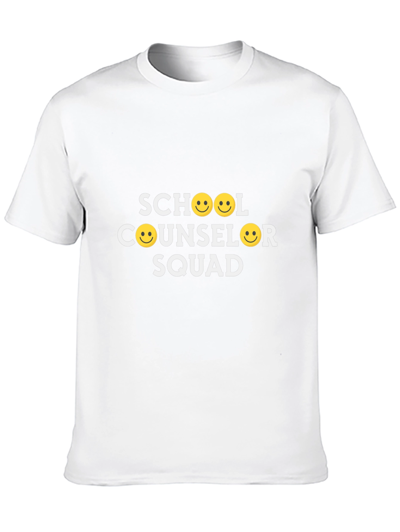 School Counselor Squad T-Shirt - Smiley Face Design