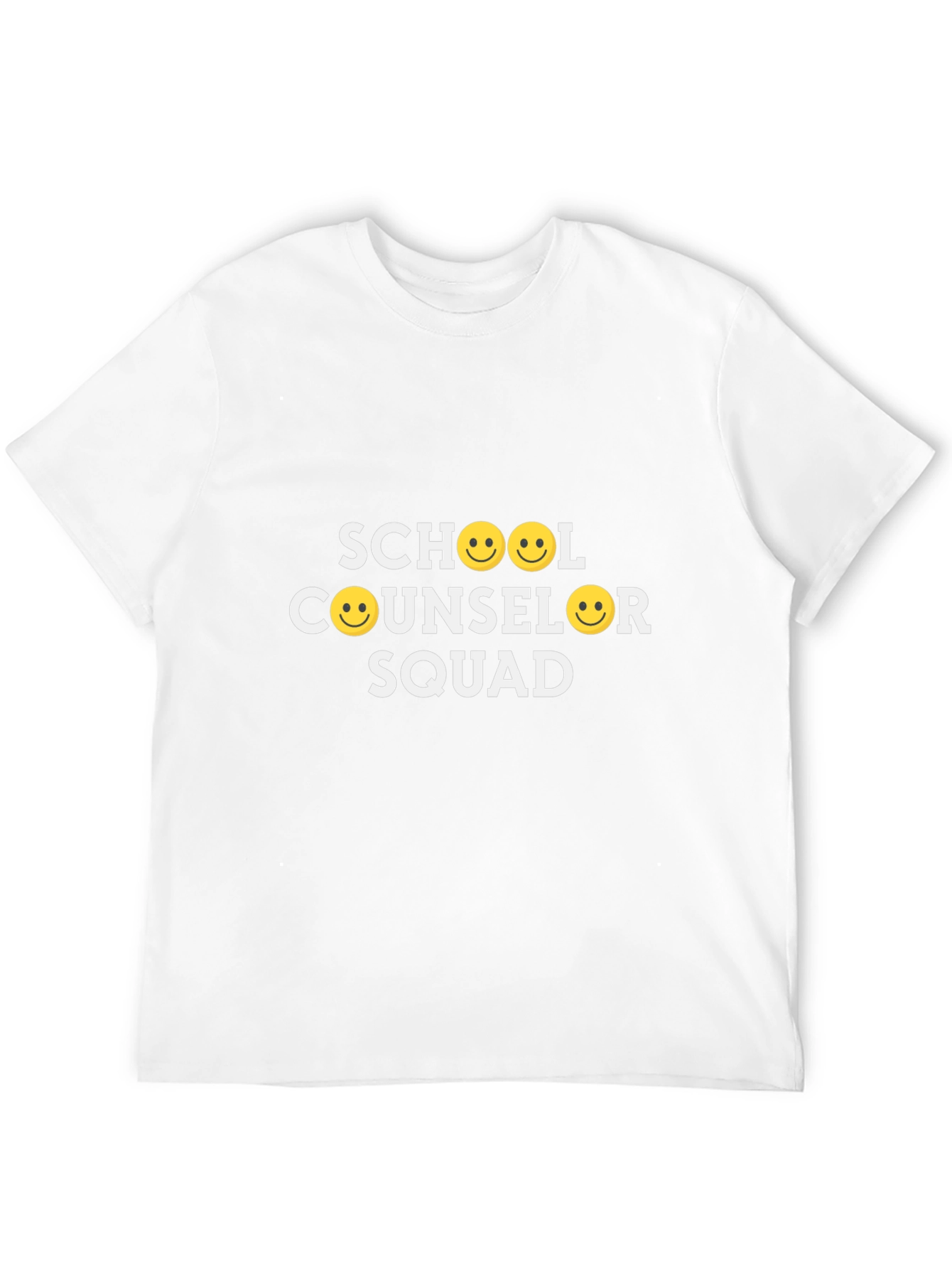 School Counselor Squad T-Shirt - Smiley Face Design
