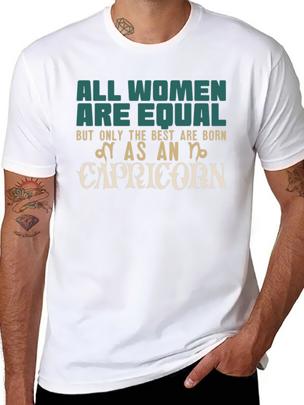 Capricorn Zodiac Womens Graphic T-Shirt