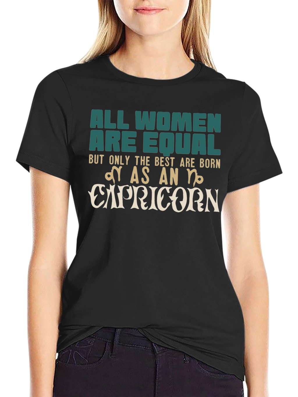 Capricorn Zodiac Womens Graphic T-Shirt