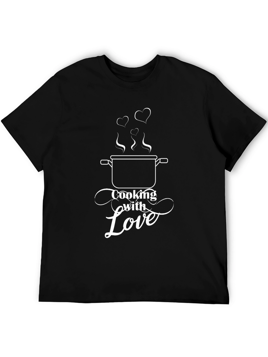 Cooking With Love T-Shirt - Black