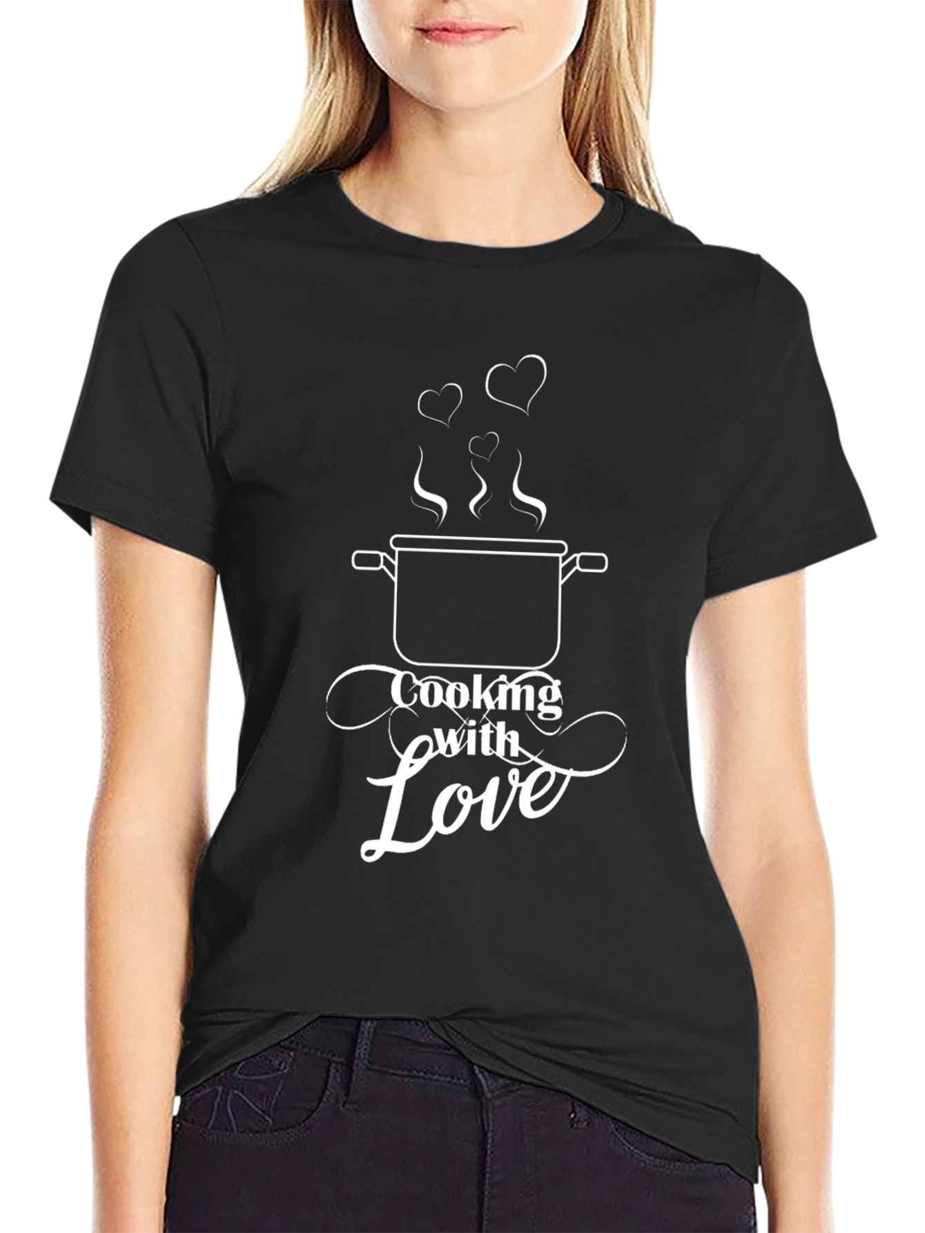 Cooking With Love T-Shirt - Black