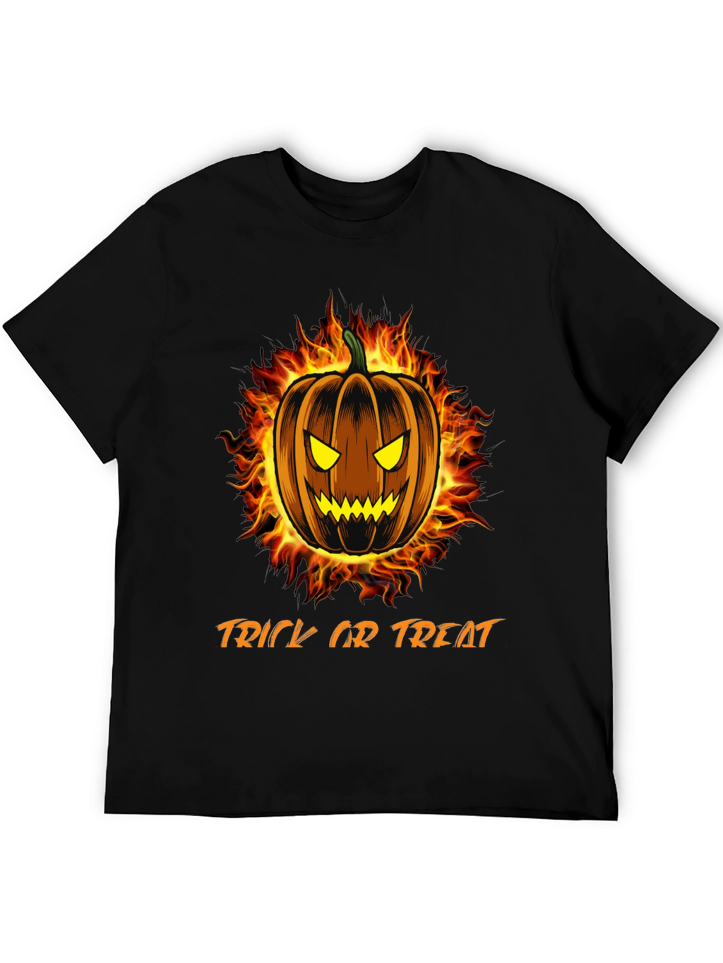 Fiery Halloween Pumpkin T-Shirt