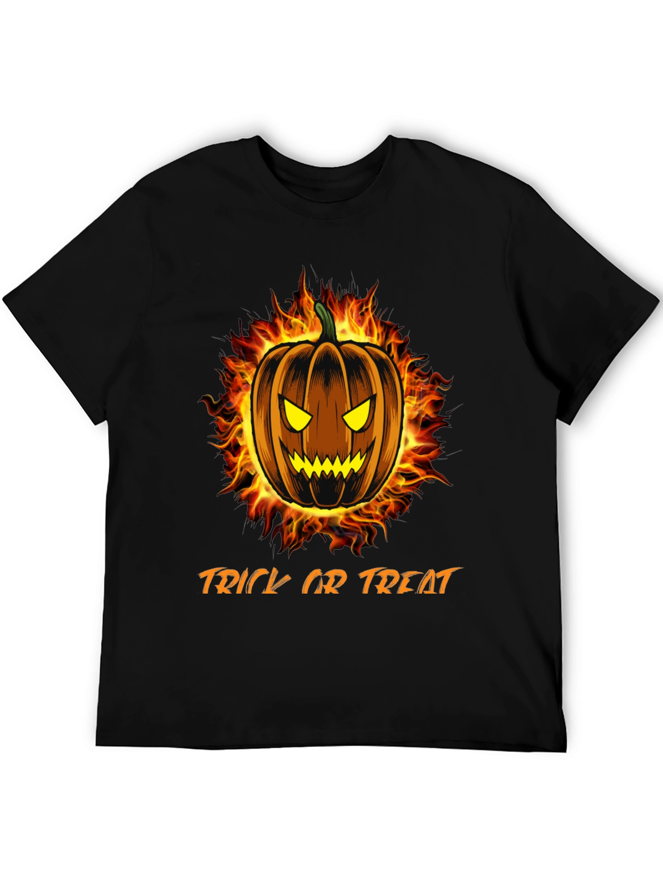 Fiery Halloween Pumpkin T-Shirt