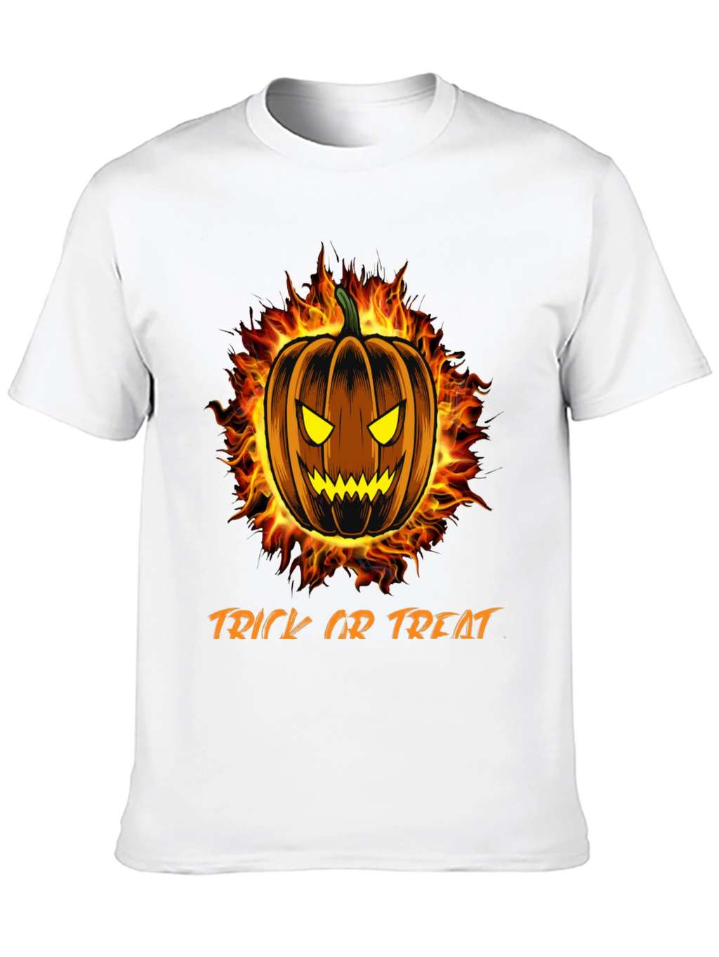 Fiery Halloween Pumpkin T-Shirt