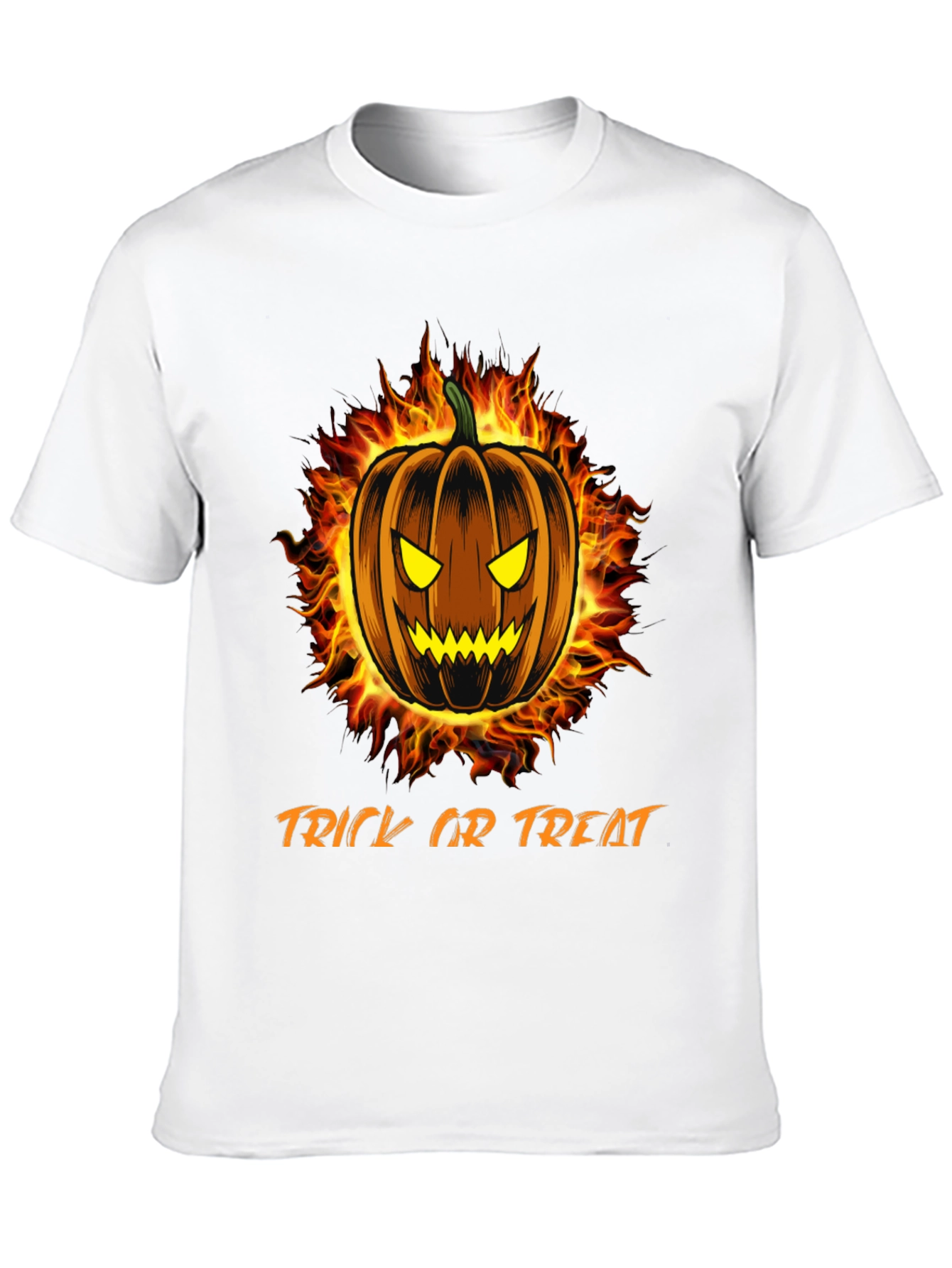 Fiery Halloween Pumpkin T-Shirt