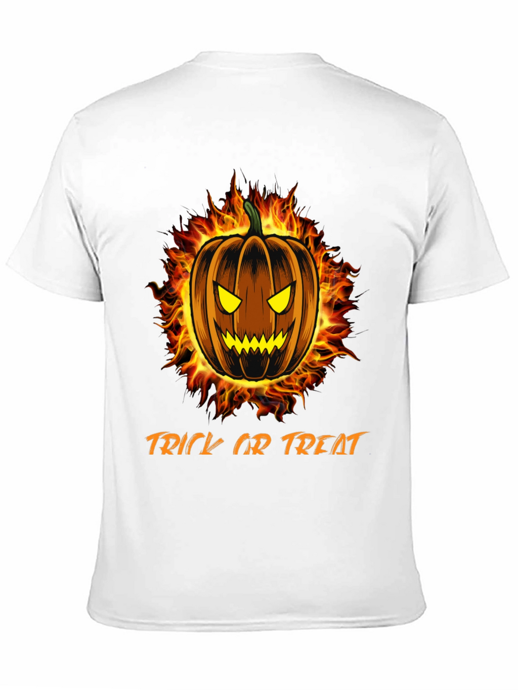 Fiery Halloween Pumpkin T-Shirt