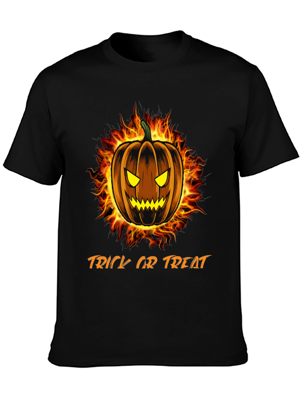 Fiery Halloween Pumpkin T-Shirt