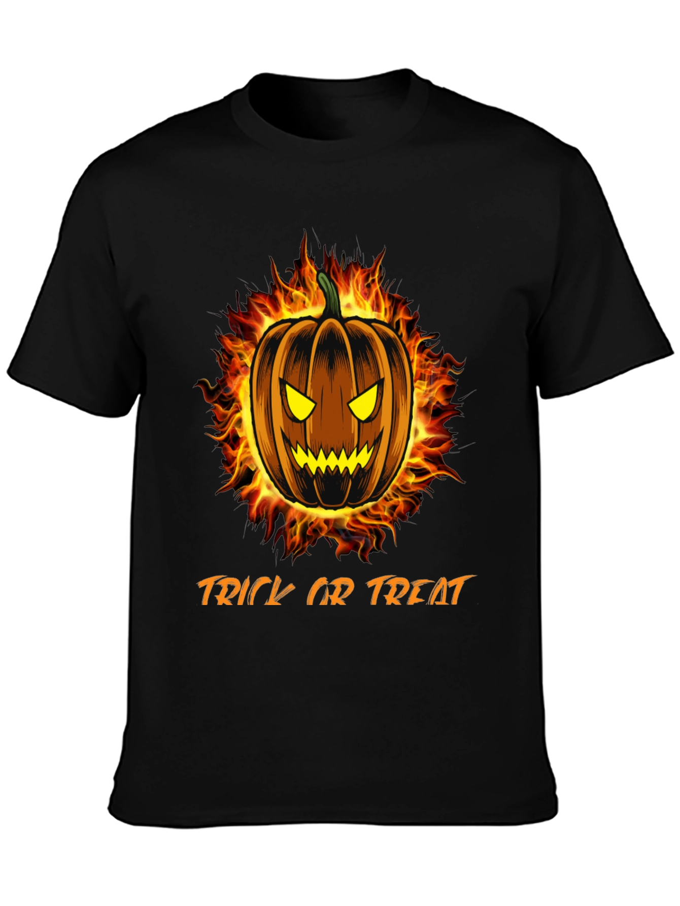 Fiery Halloween Pumpkin T-Shirt