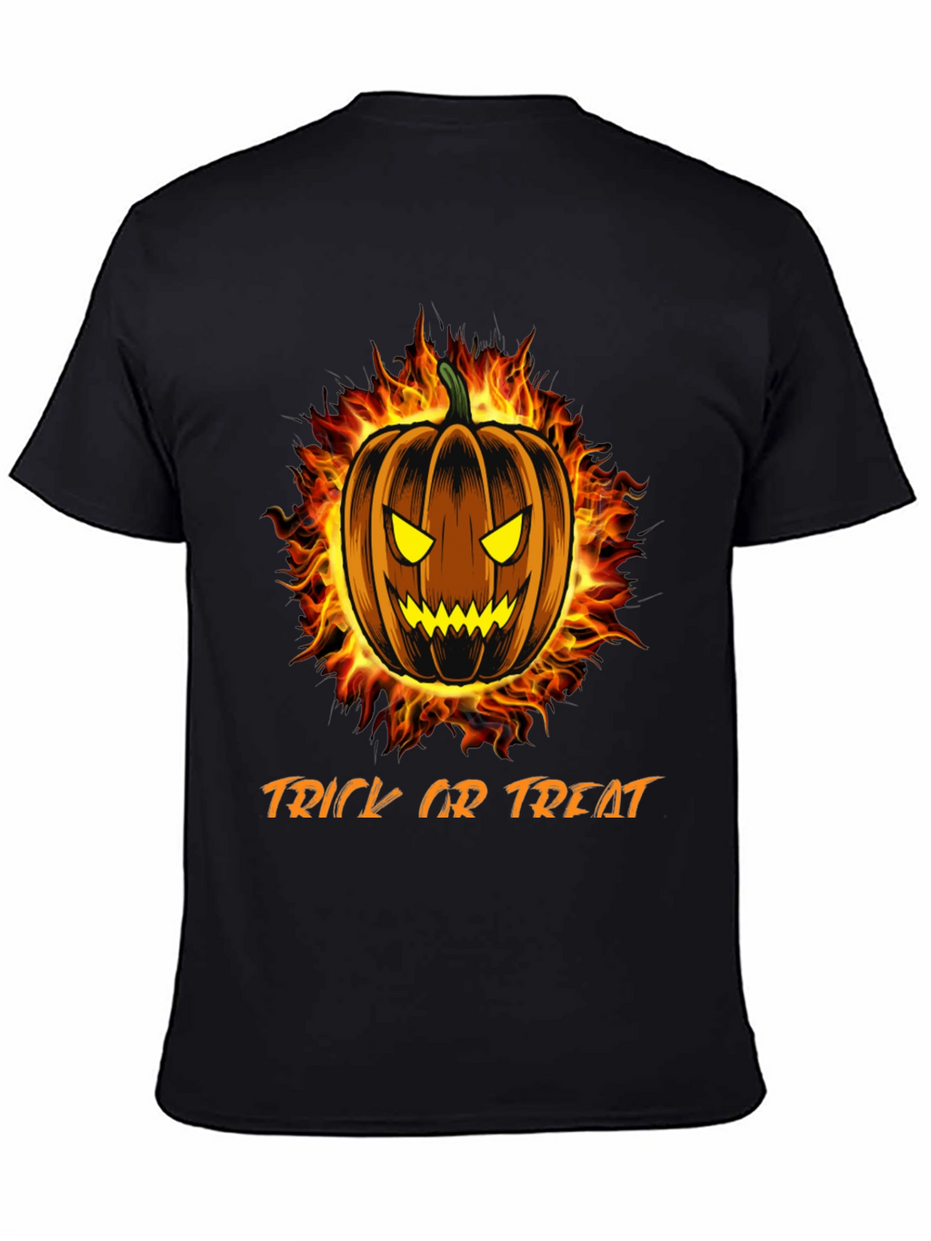 Fiery Halloween Pumpkin T-Shirt