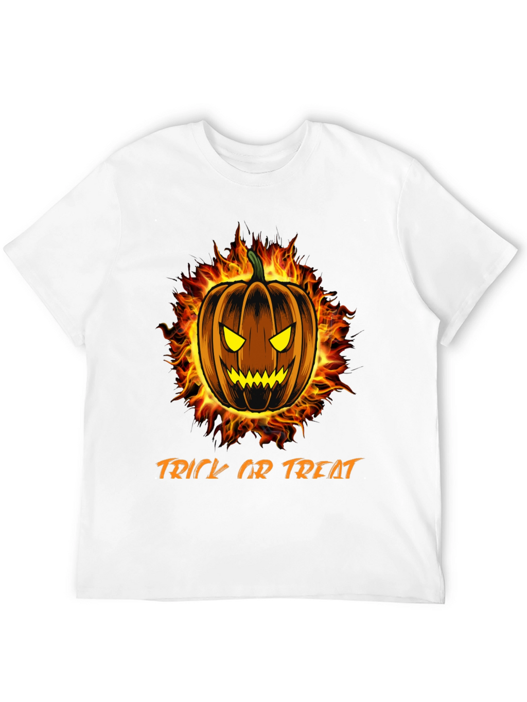 Fiery Halloween Pumpkin T-Shirt