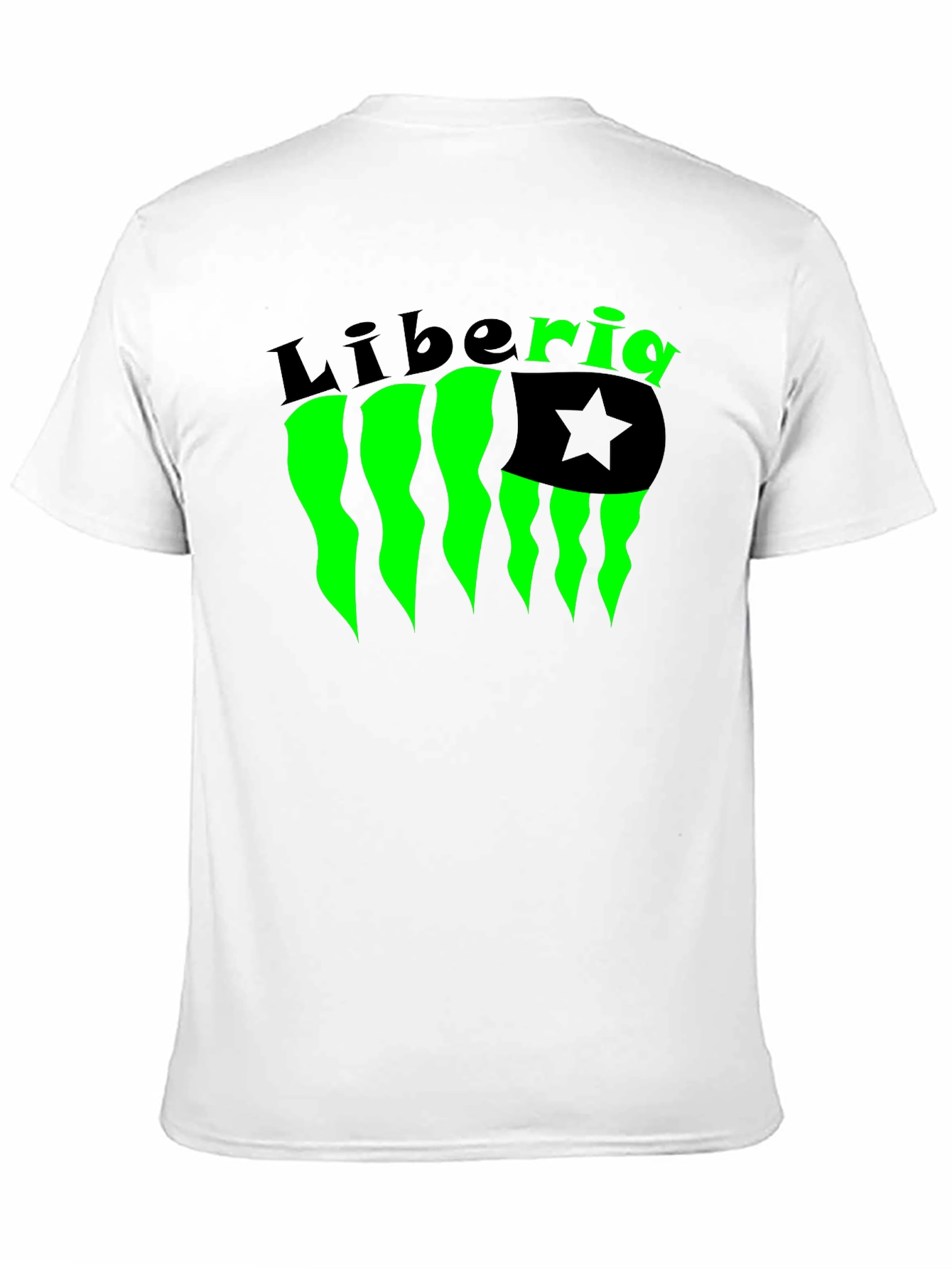 Liberia Flag Graphic Tee - Black