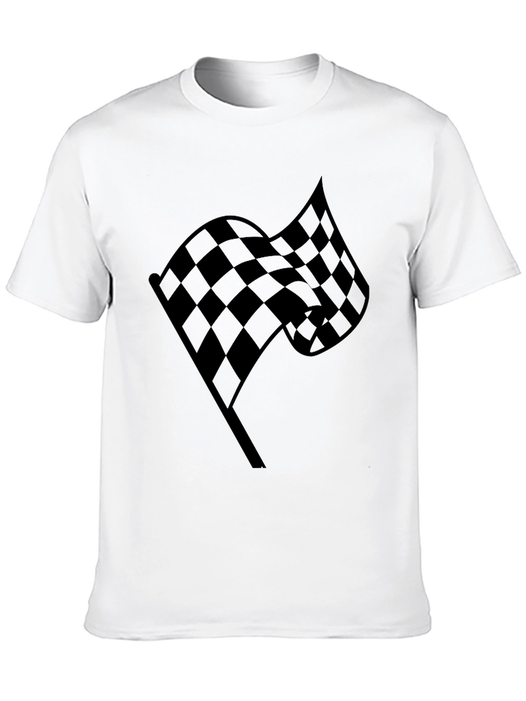 Checkered Flag Graphic Tee - Race Fan Shirt