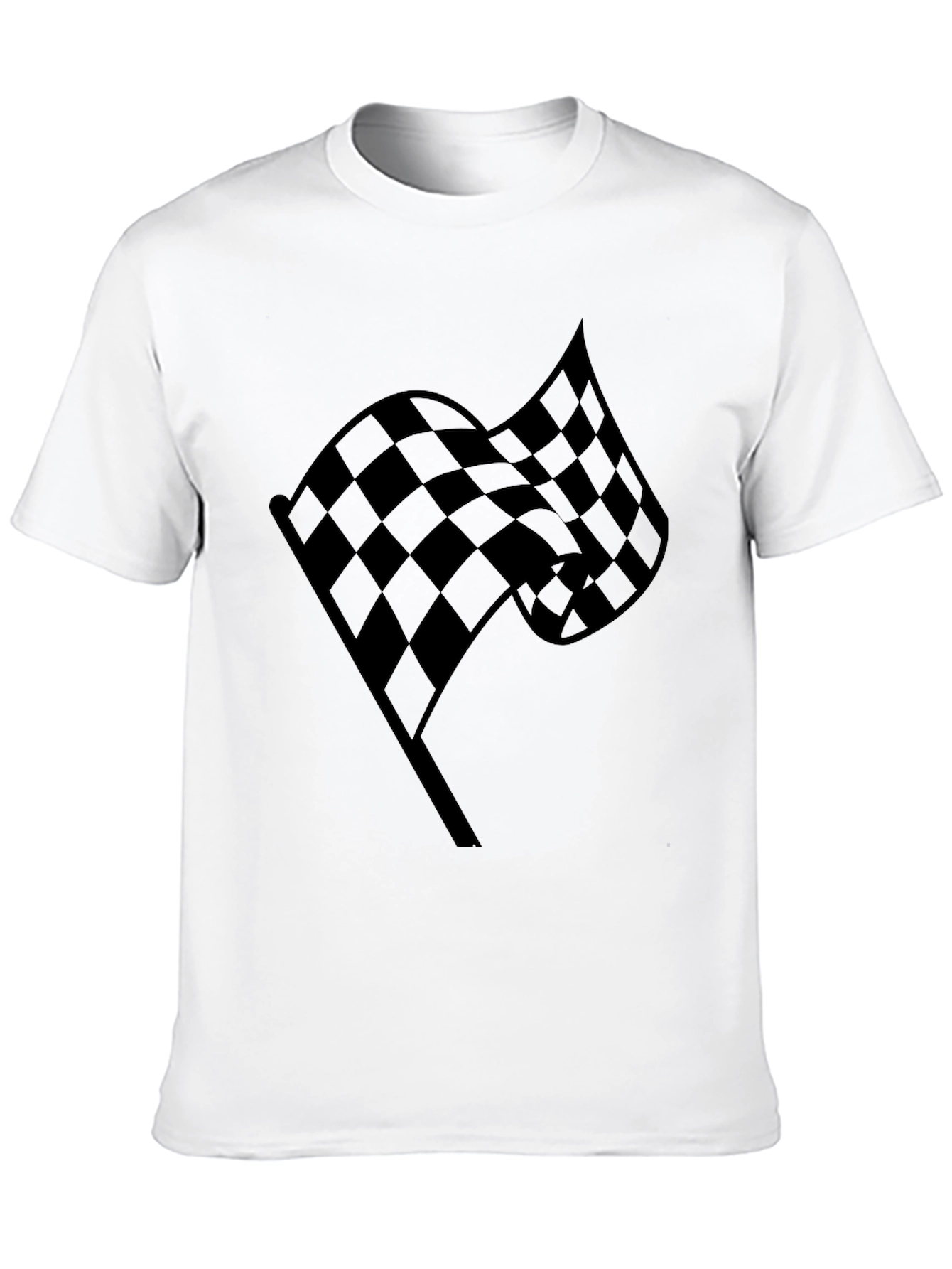 Checkered Flag Graphic Tee - Race Fan Shirt