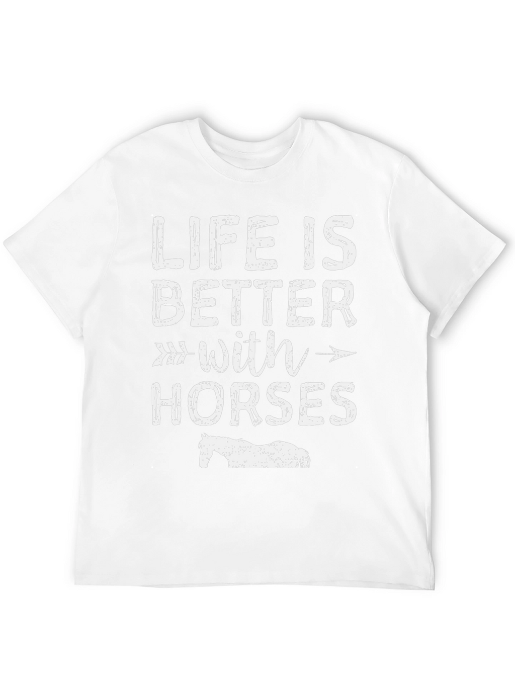 Life is Better With Horses Black T-Shirt