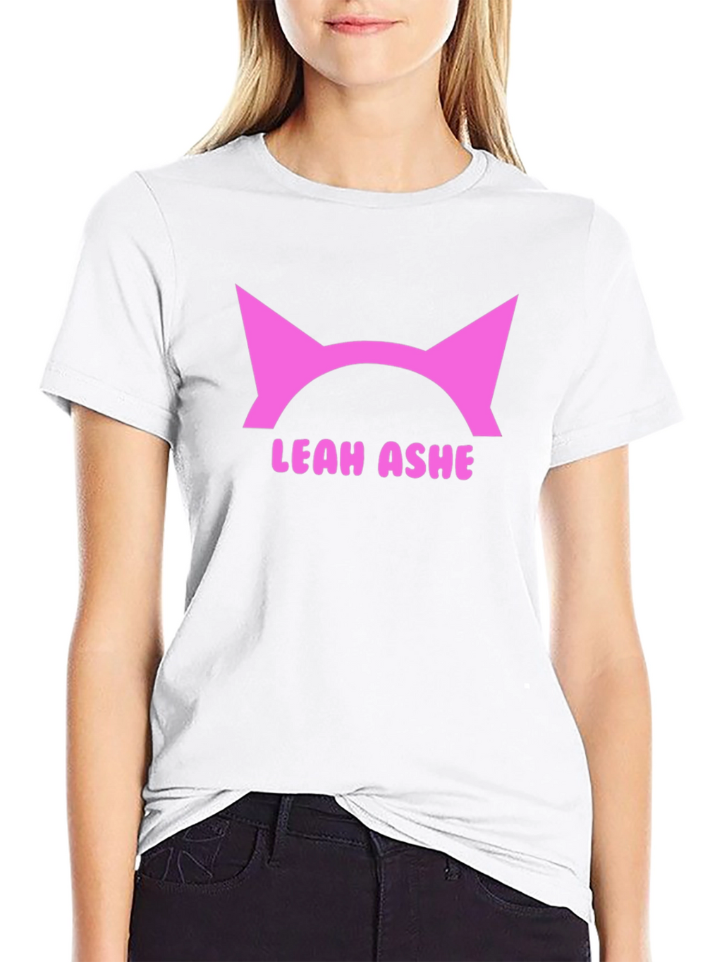 Leah Ashe Cat Ear T-Shirt - Black