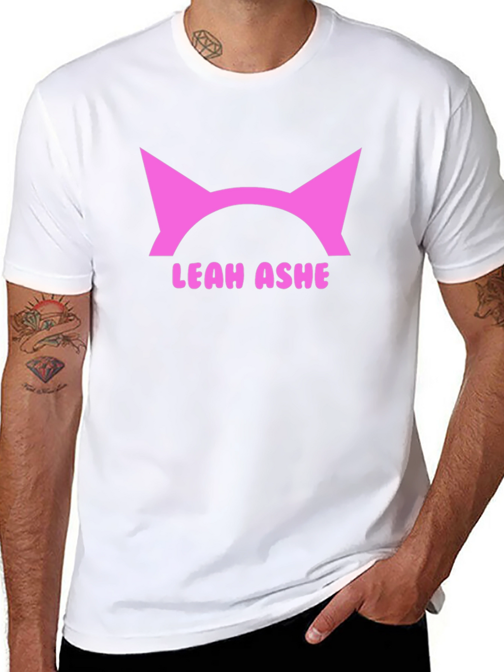 Leah Ashe Cat Ear T-Shirt - Black