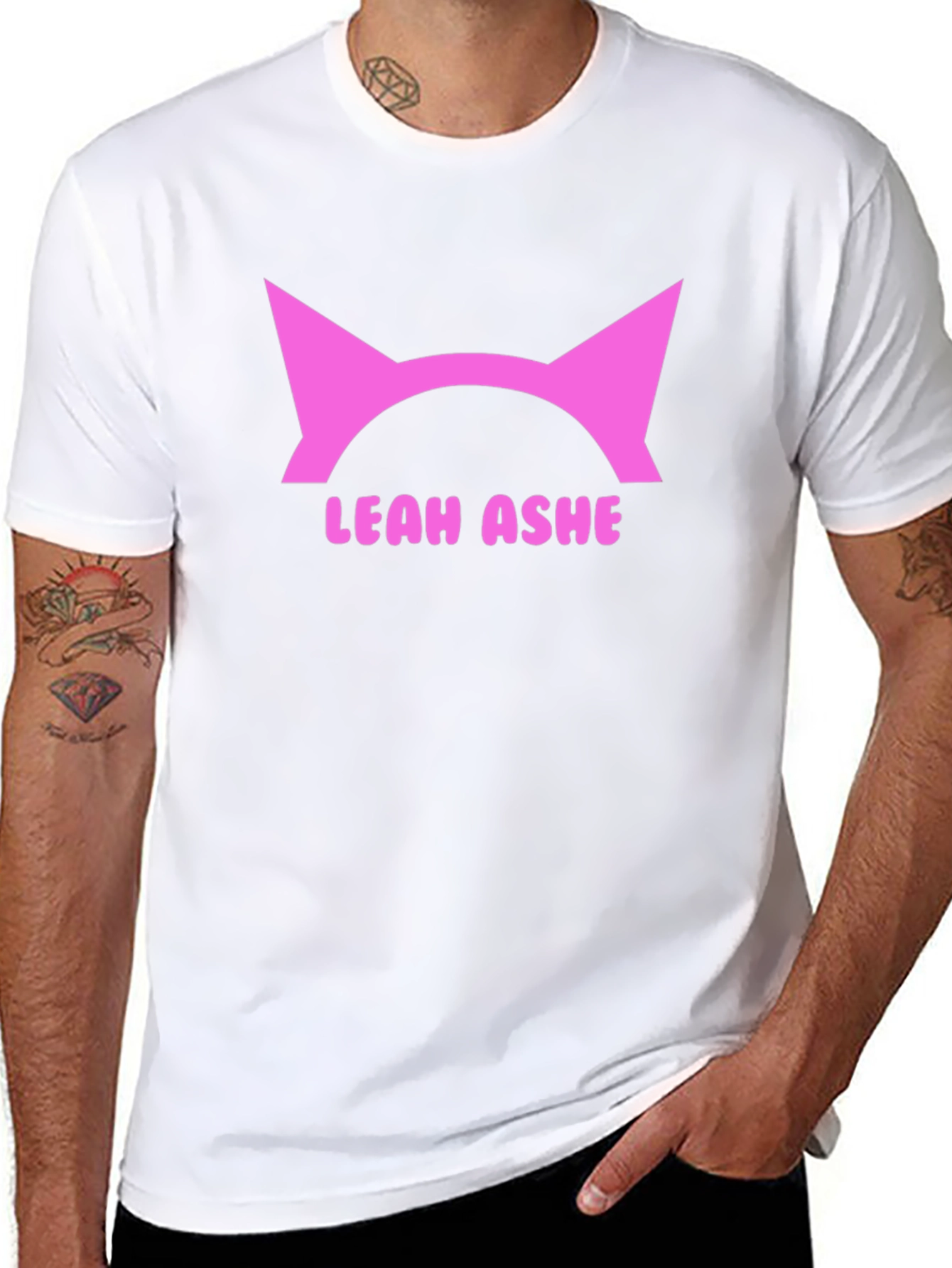 Leah Ashe Cat Ear T-Shirt - Black