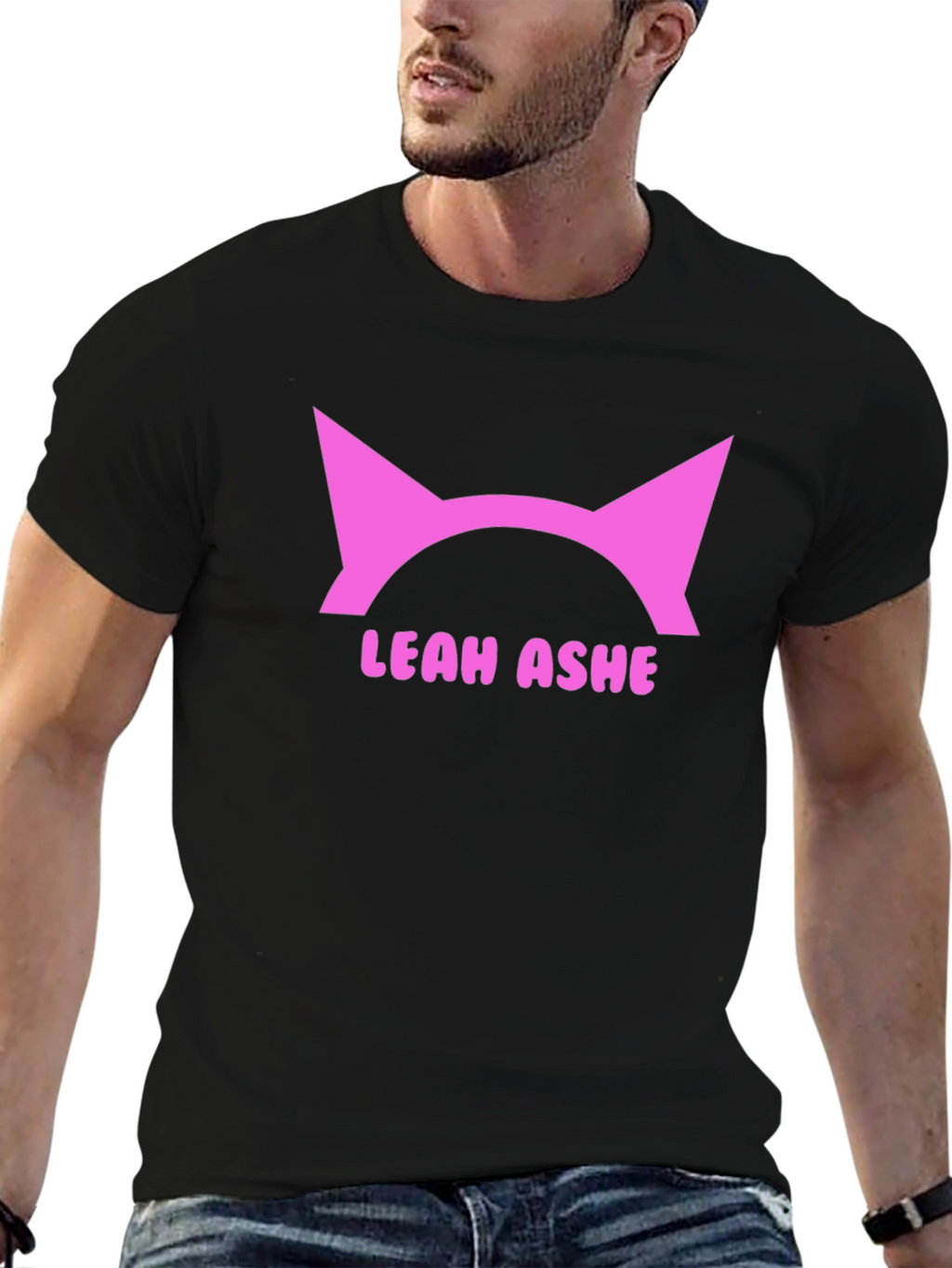 Leah Ashe Cat Ear T-Shirt - Black