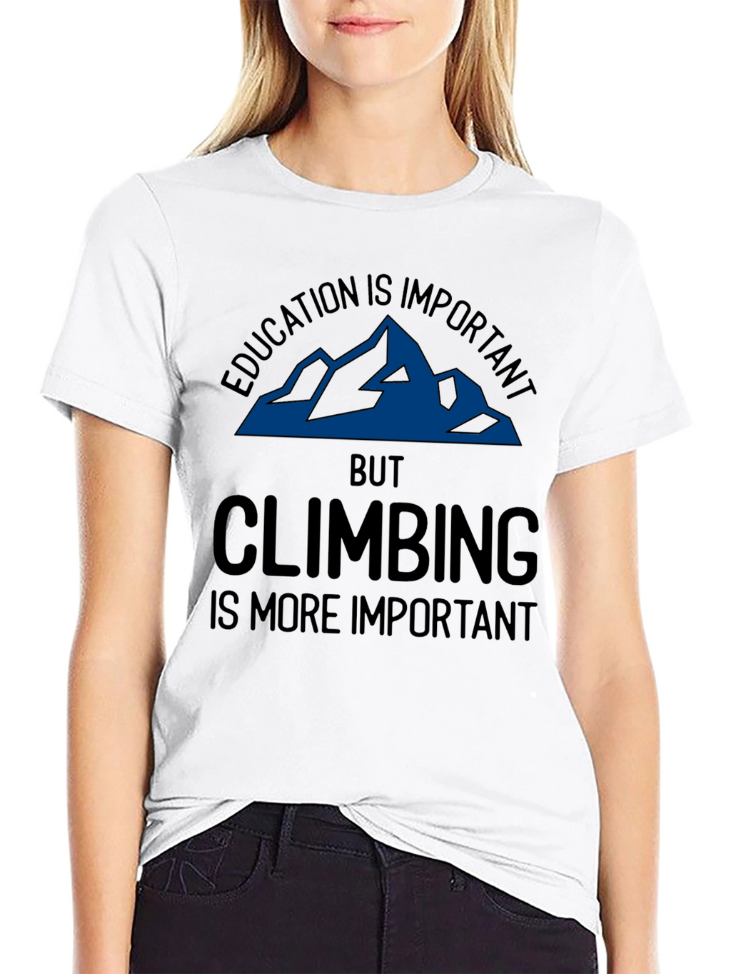 Education vs Climbing T-Shirt