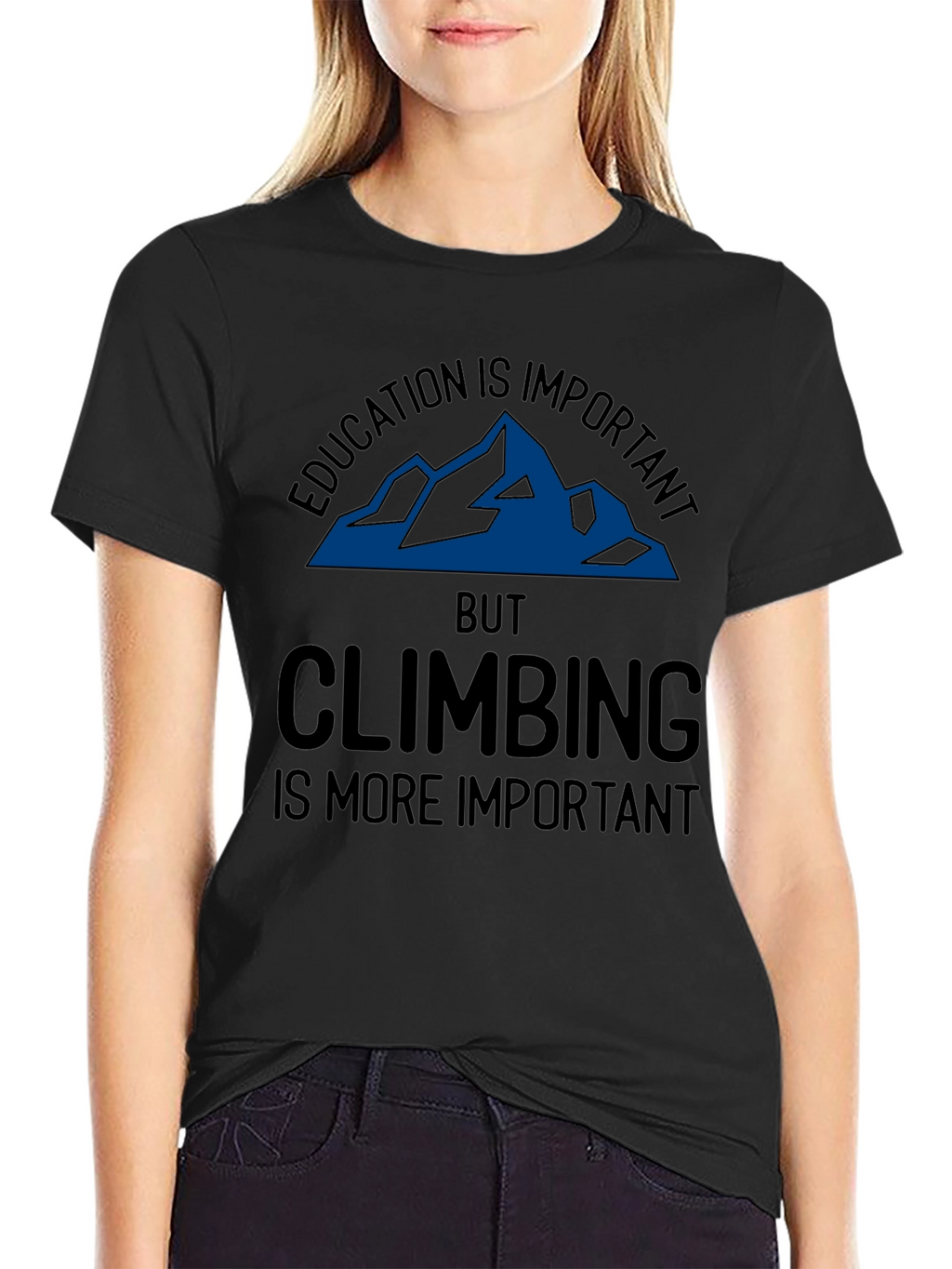 Education vs Climbing T-Shirt