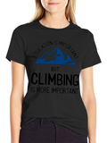 Education vs Climbing T-Shirt