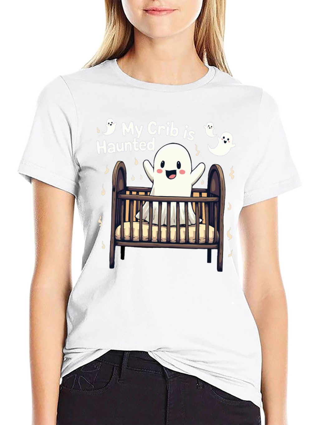 My Crib is Haunted Halloween T-Shirt