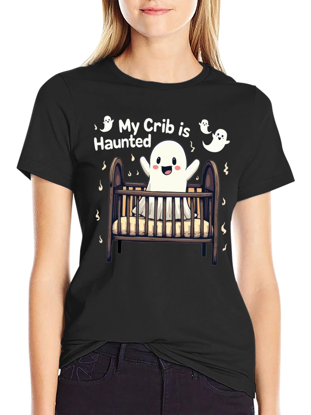 My Crib is Haunted Halloween T-Shirt