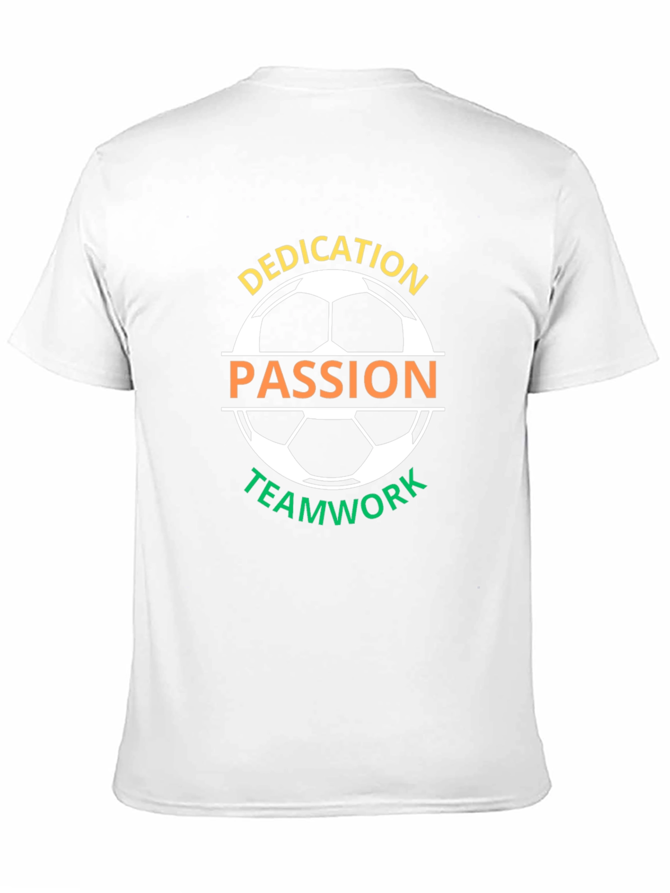Dedication Passion Teamwork Soccer Graphic T-Shirt