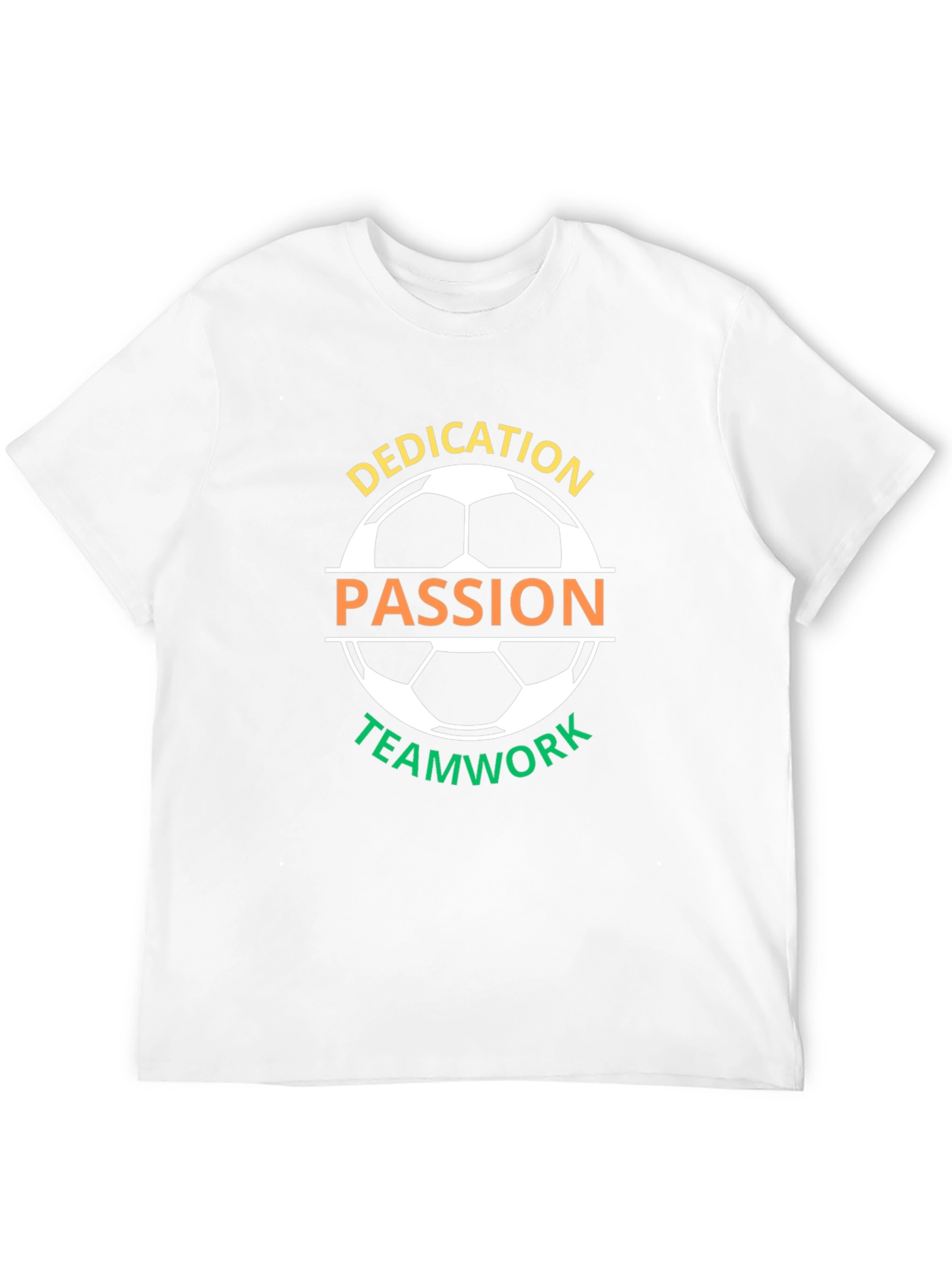 Dedication Passion Teamwork Soccer Graphic T-Shirt