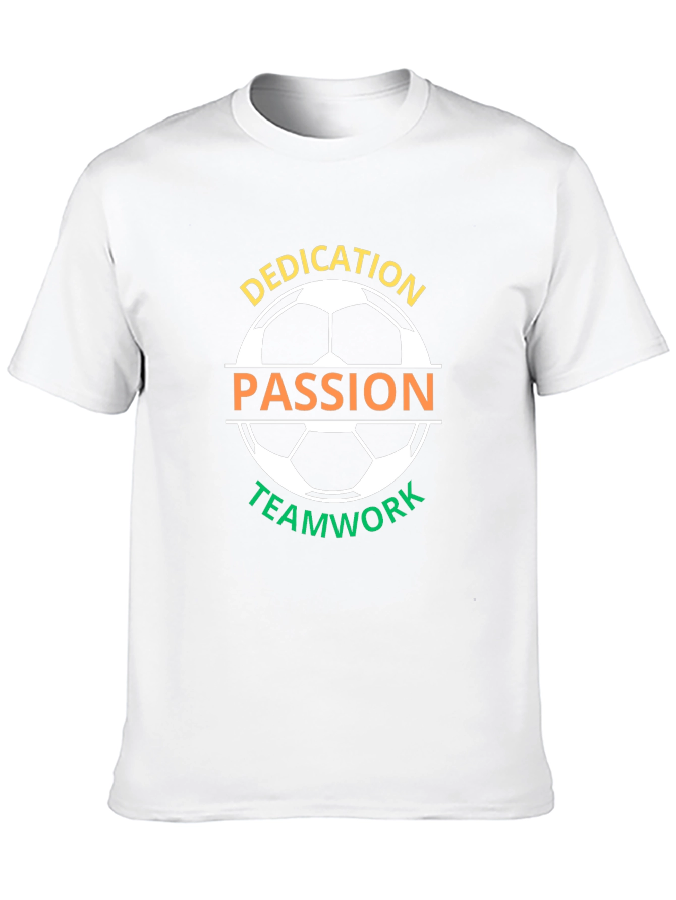 Dedication Passion Teamwork Soccer Graphic T-Shirt
