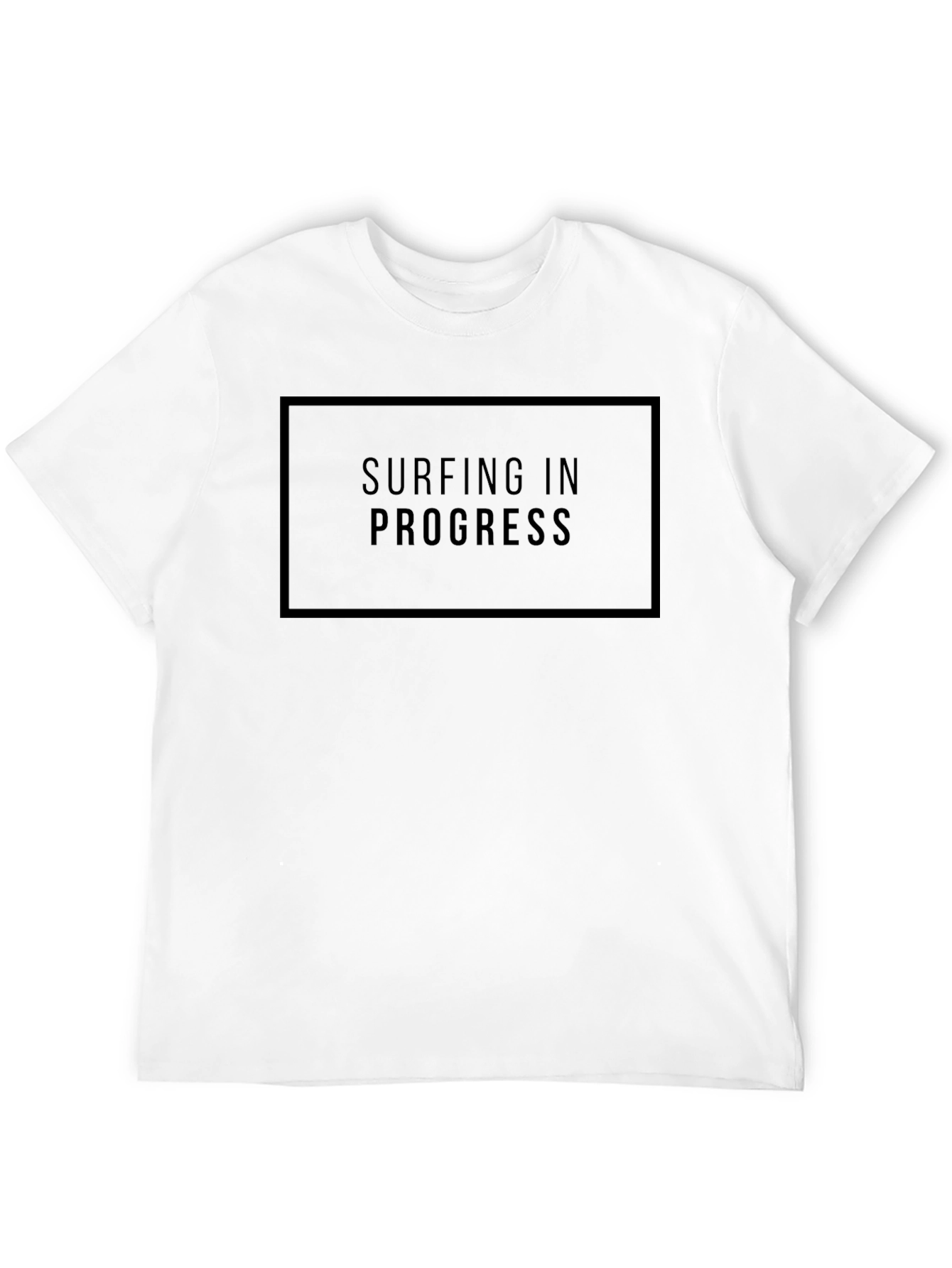 Surfing In Progress Black Graphic Tee
