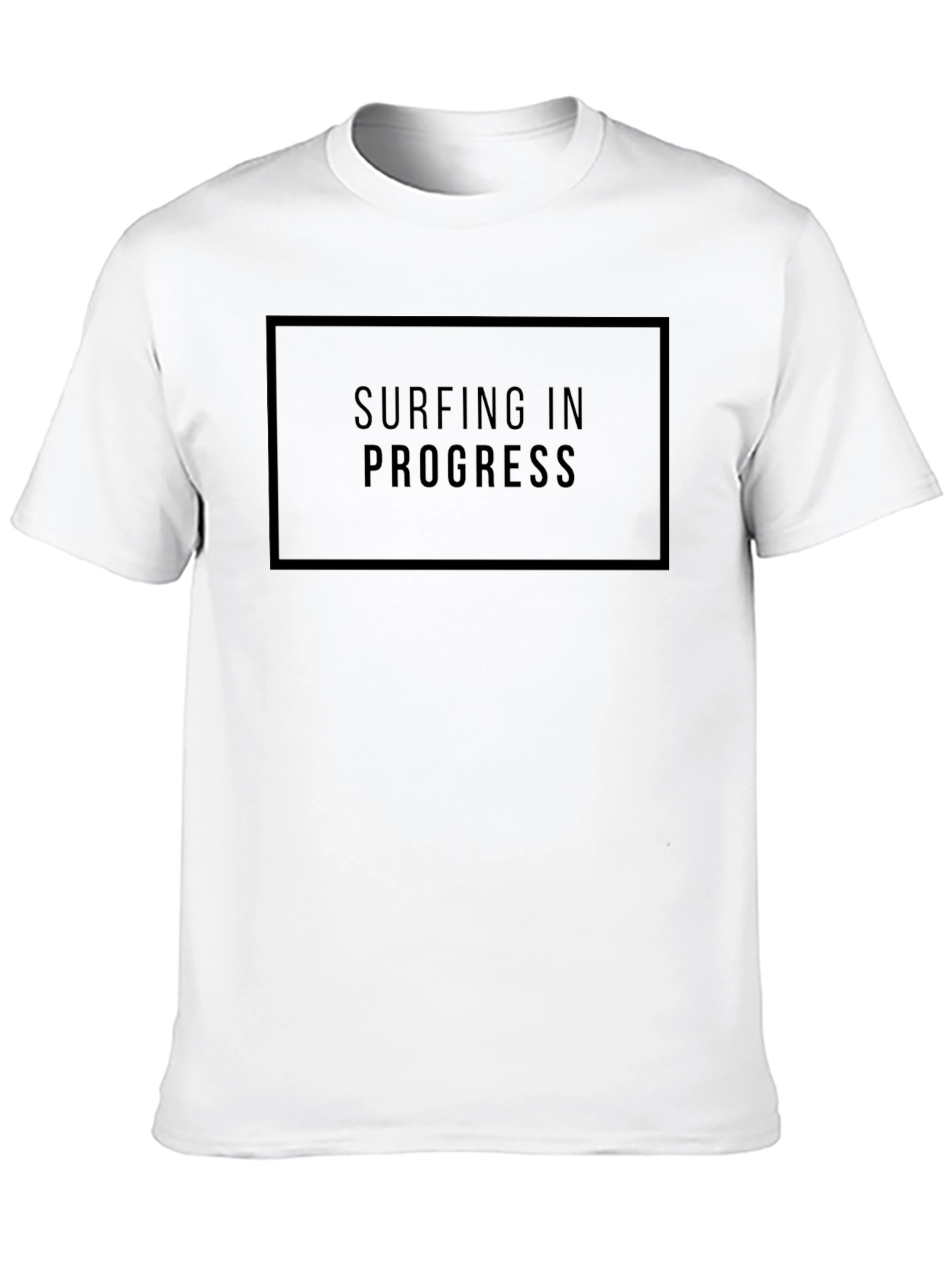 Surfing In Progress Black Graphic Tee