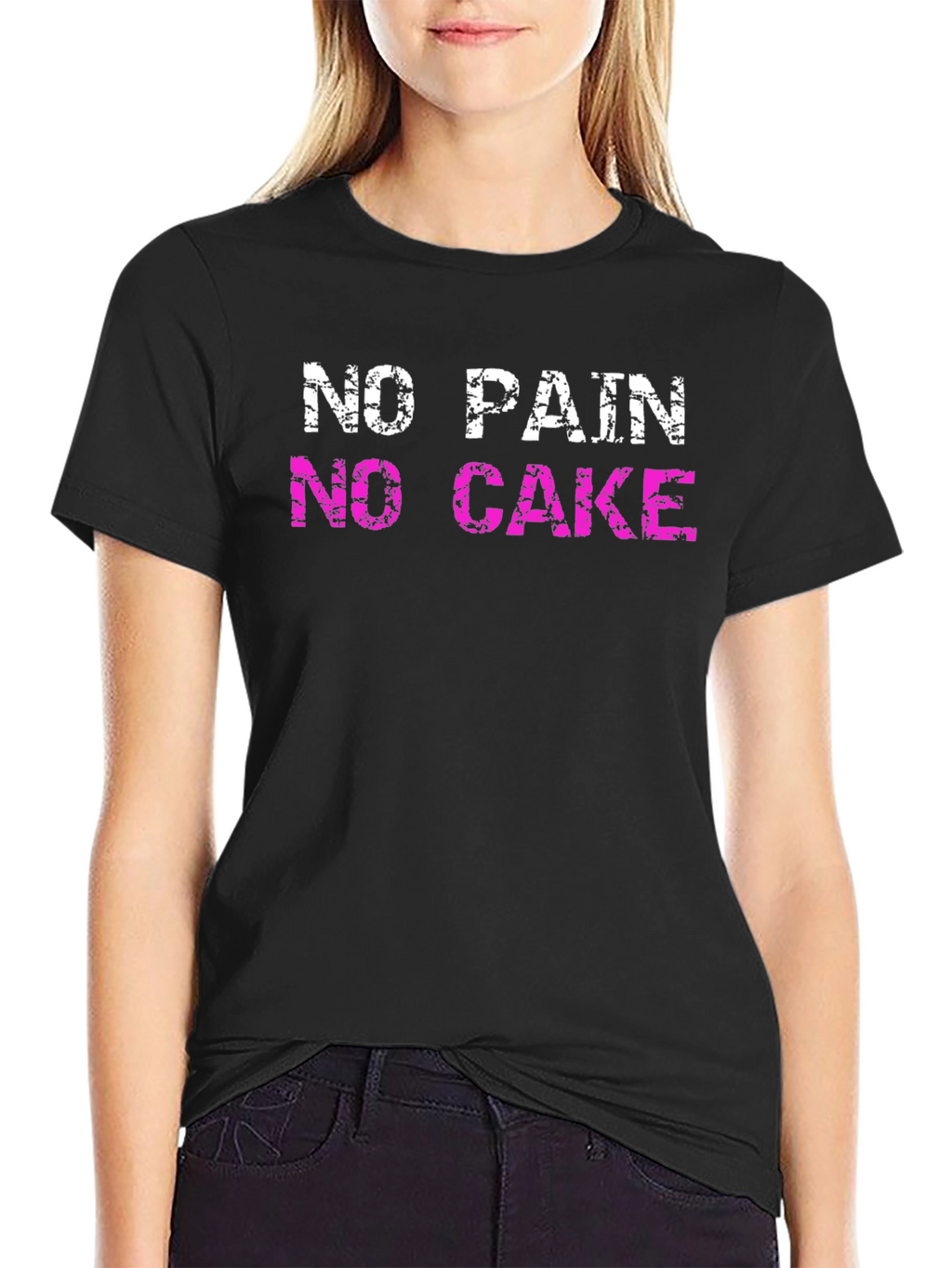 No Pain No Cake - Novelty Graphic T-Shirt