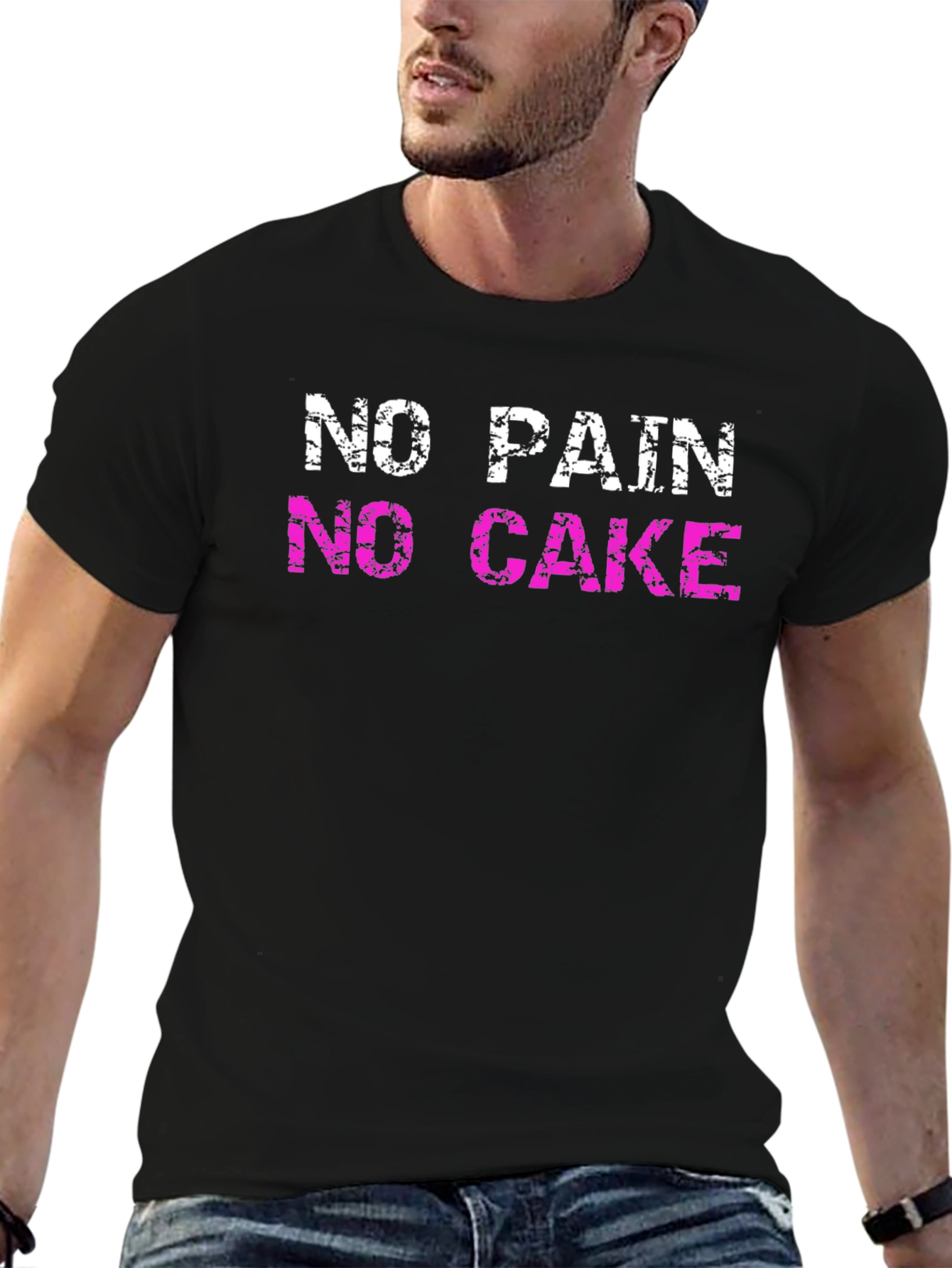 No Pain No Cake - Novelty Graphic T-Shirt