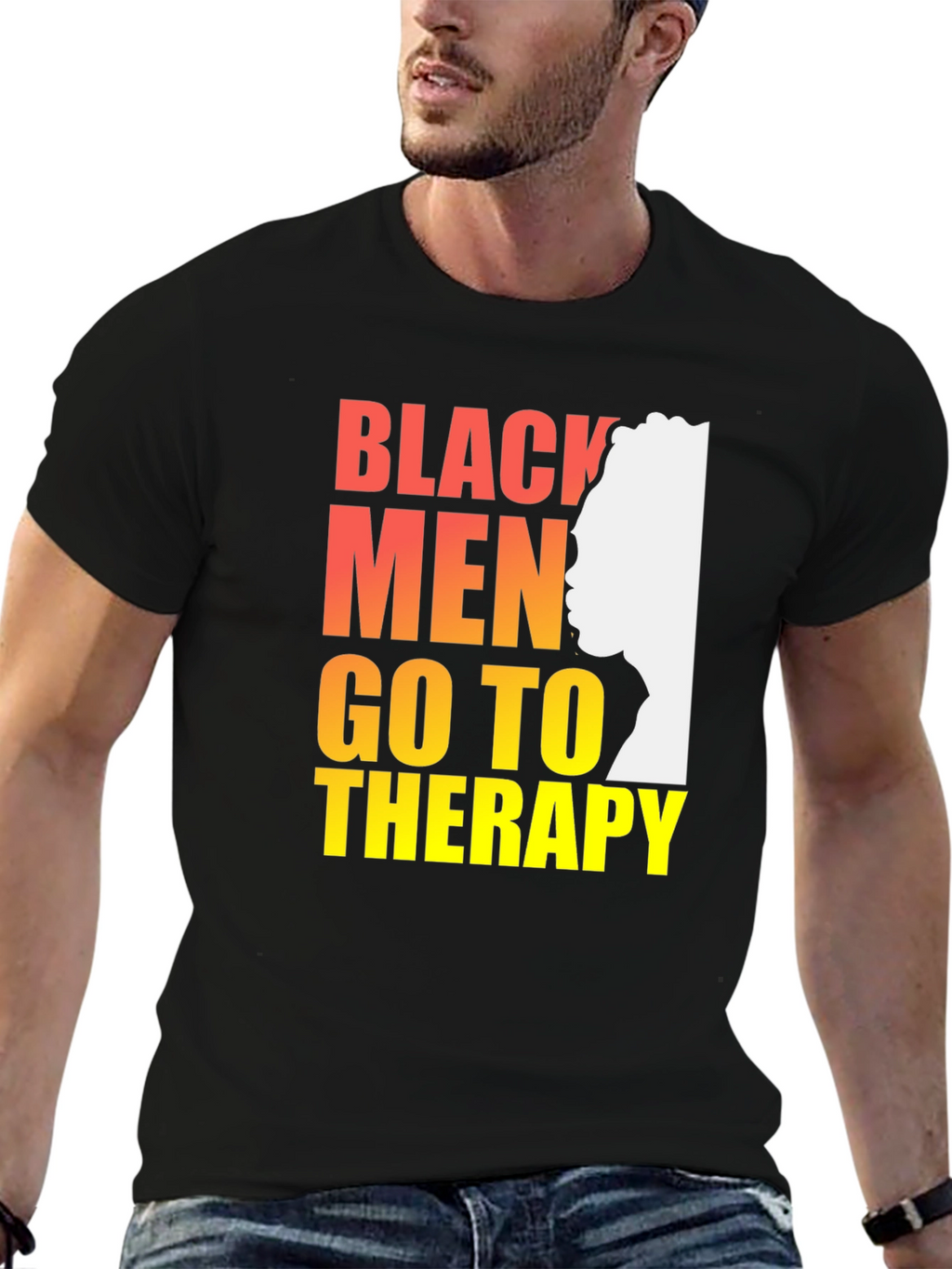 Black Men Go To Therapy Graphic T-Shirt