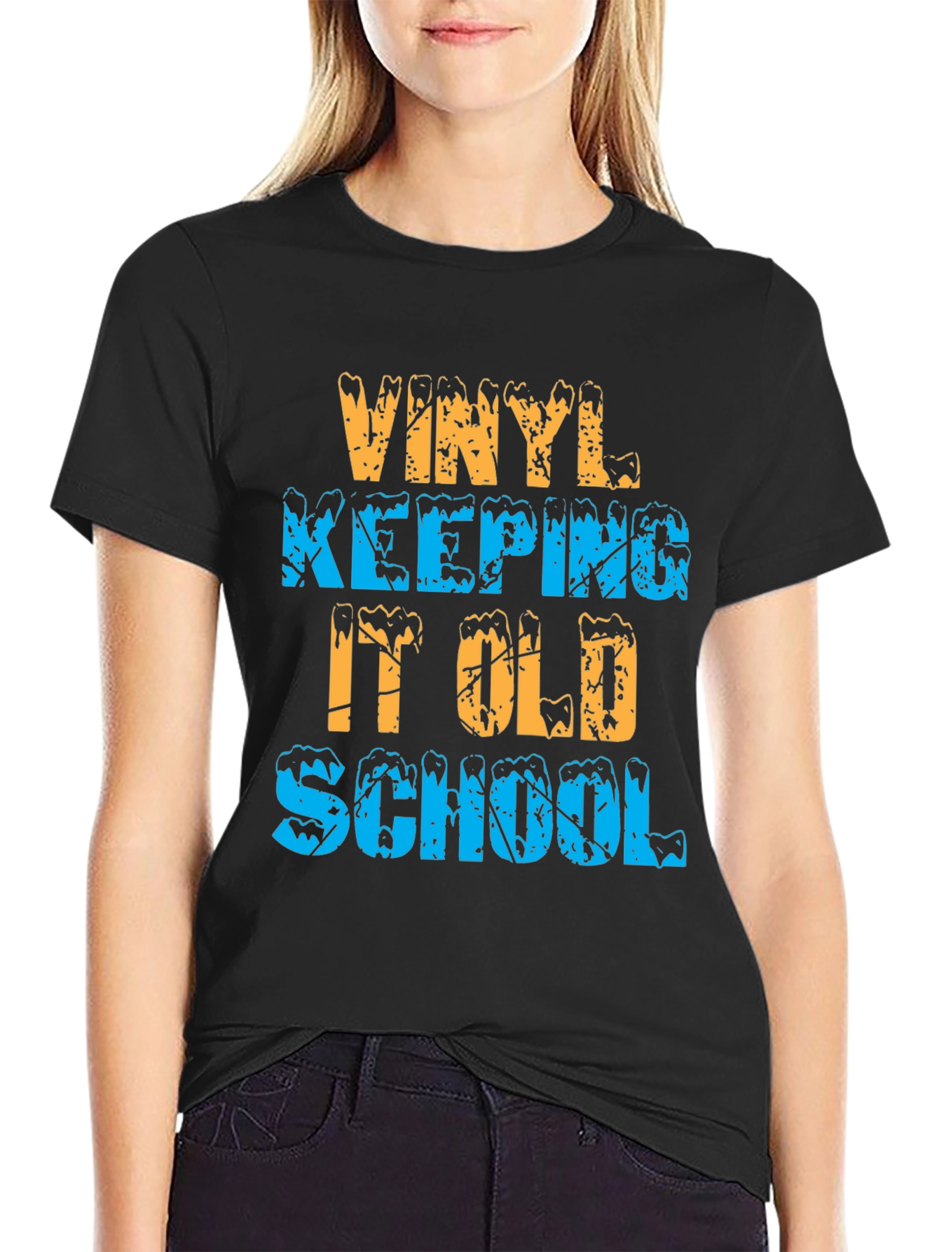 Vinyl Keeping It Old School Retro Tee
