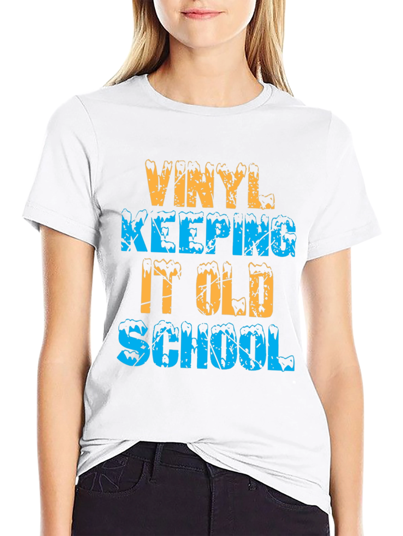 Vinyl Keeping It Old School Retro Tee