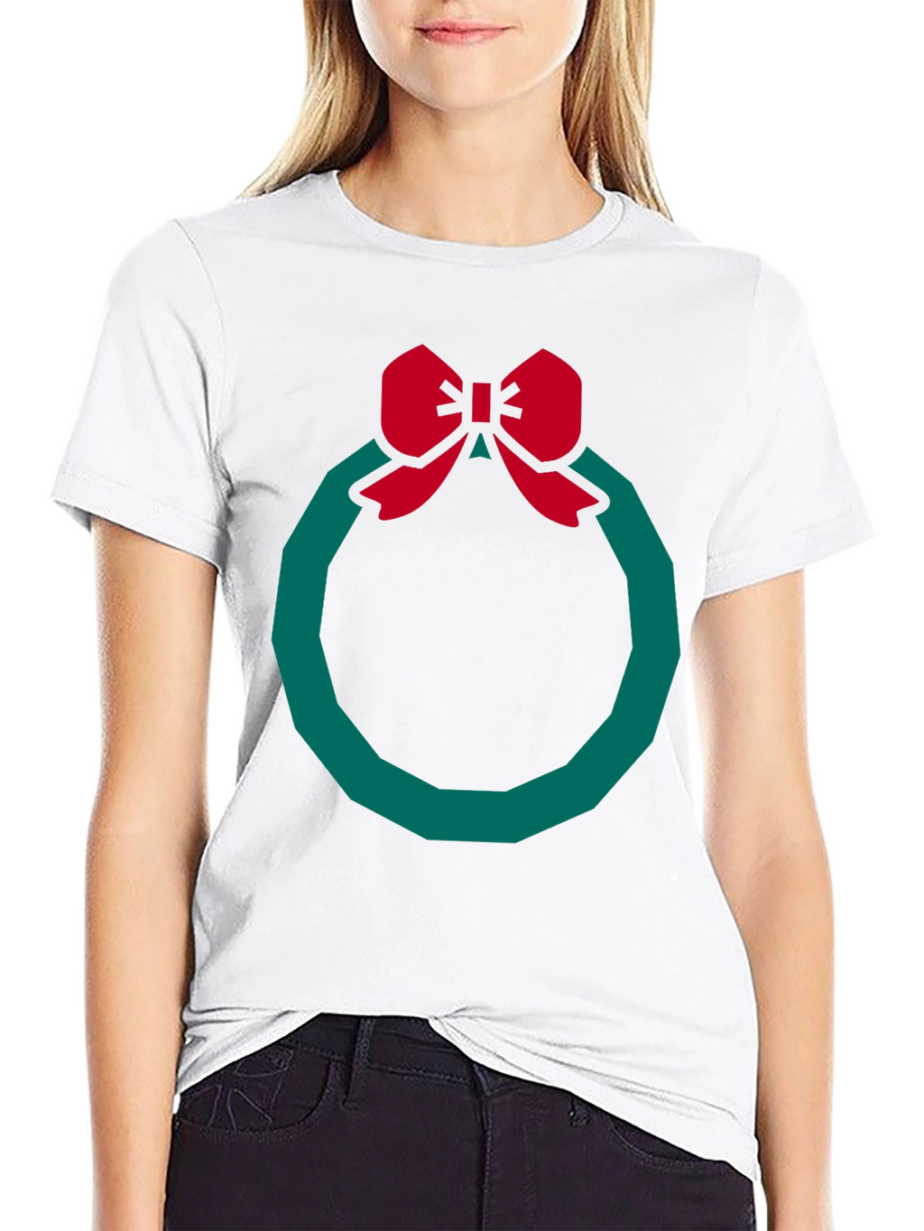 Festive Wreath Graphic Tee - Holiday Style!