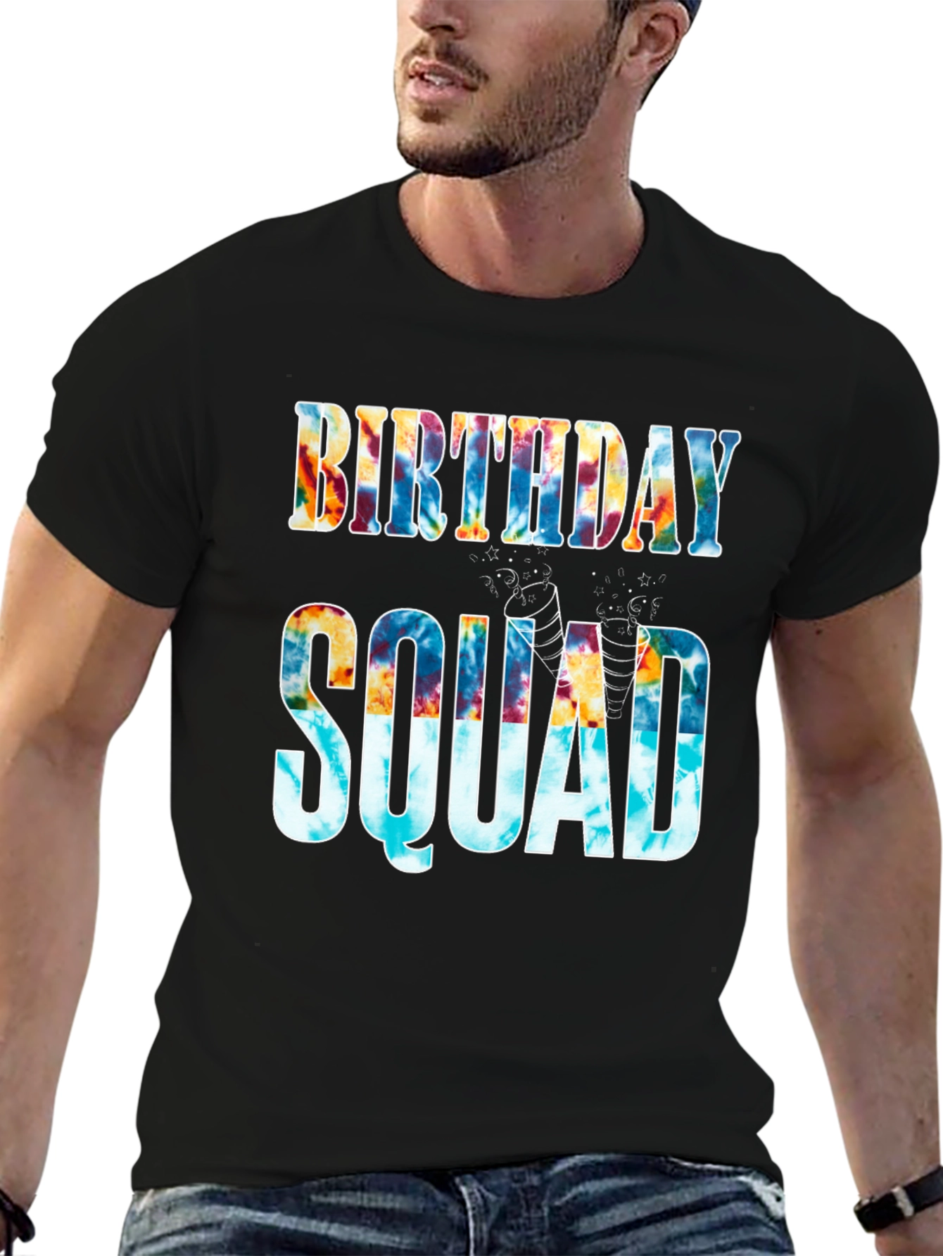 Birthday Squad Tie-Dye Graphic Tee