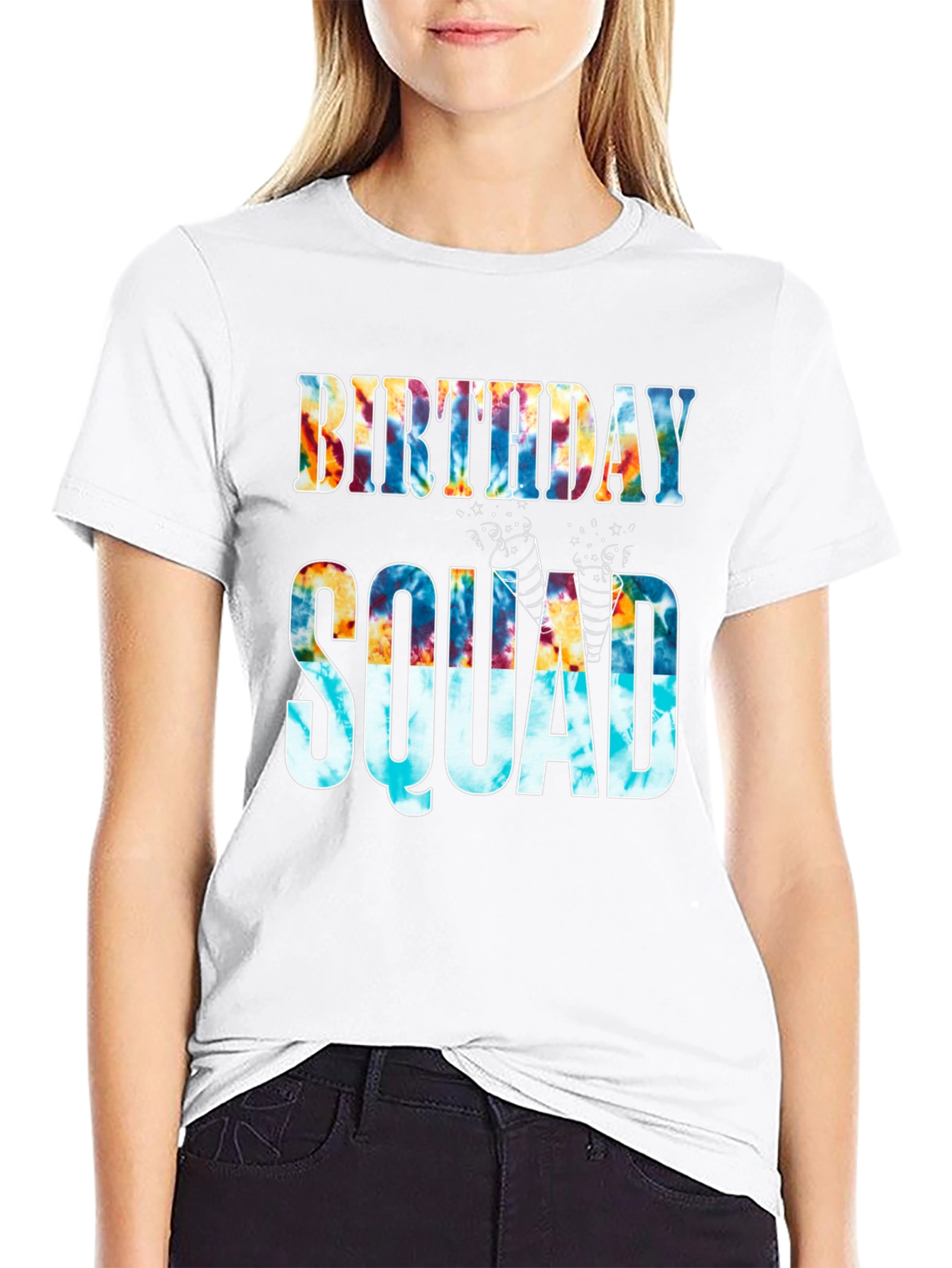 Birthday Squad Tie-Dye Graphic Tee