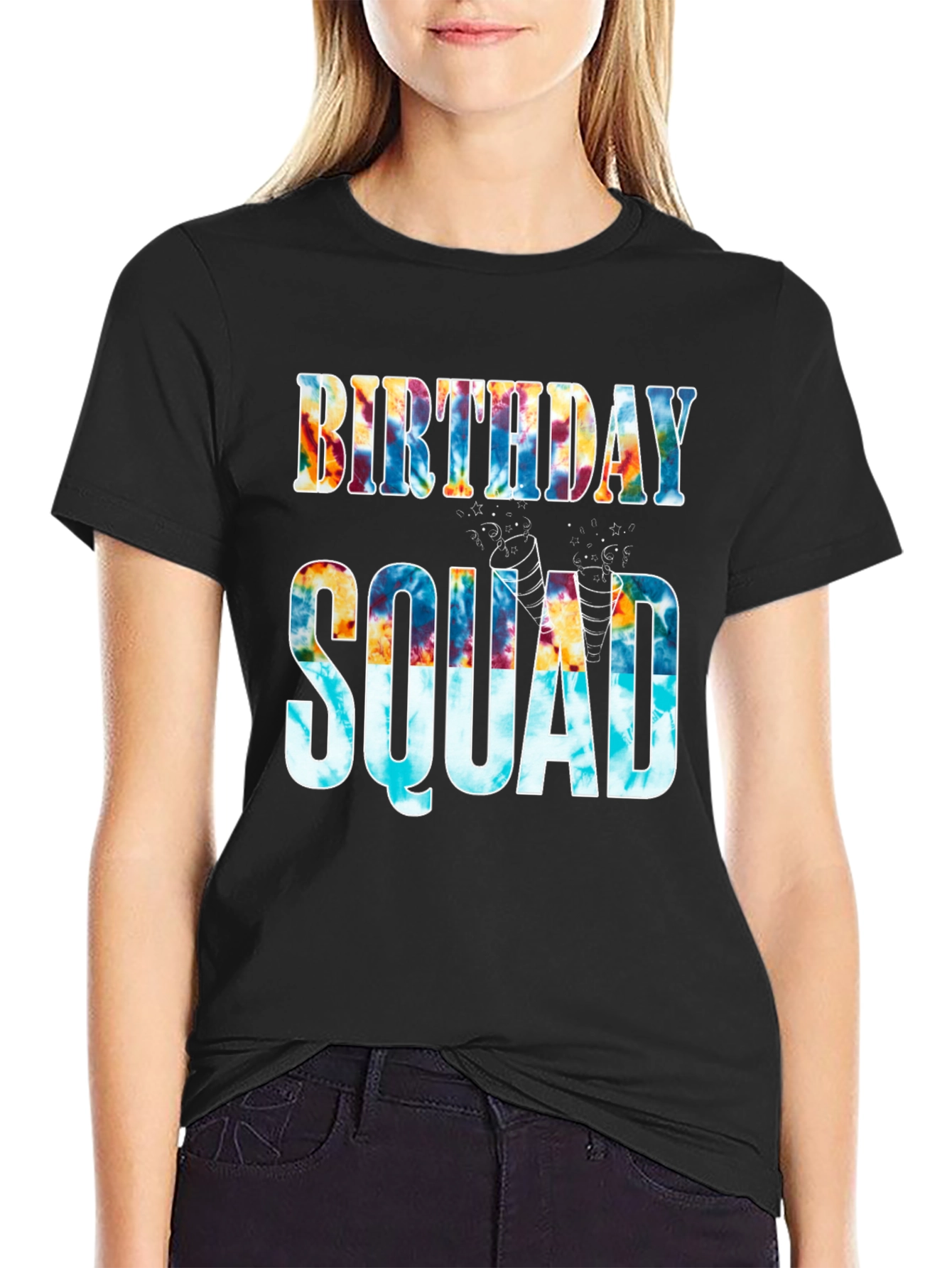 Birthday Squad Tie-Dye Graphic Tee